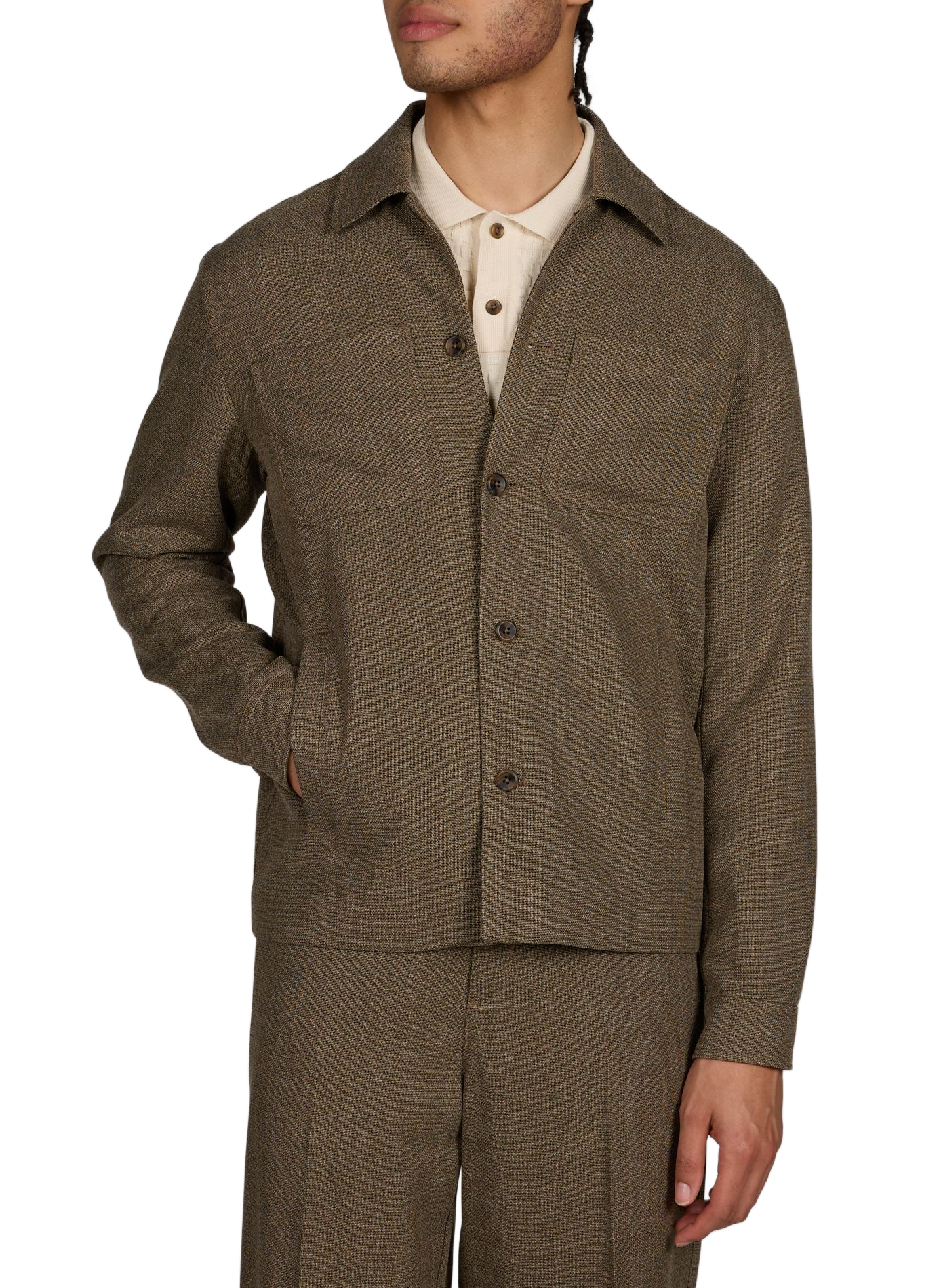 Veste légère droite  LES DEUX Marron