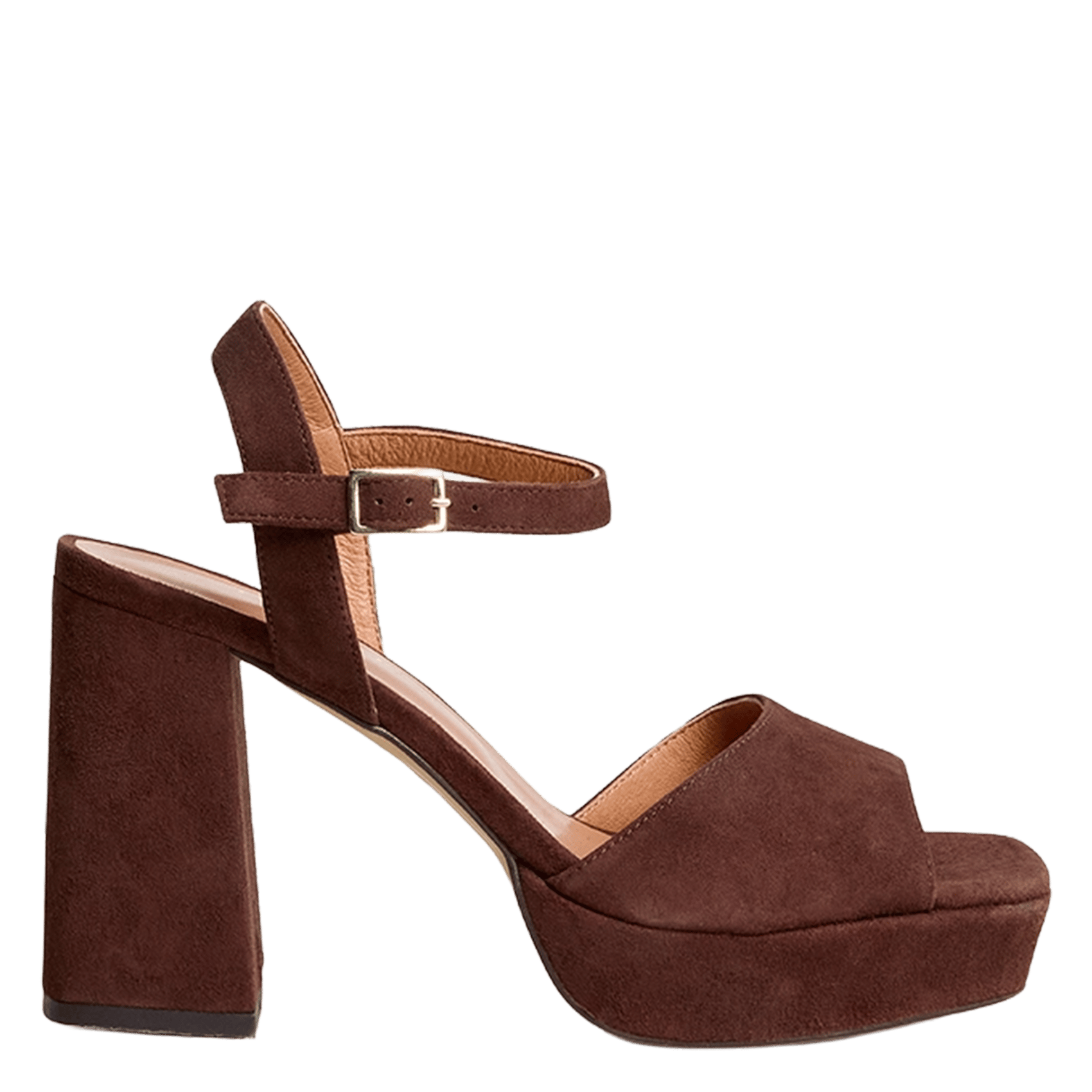 Sandales à talon en cuir velours vlada JONAK Marron