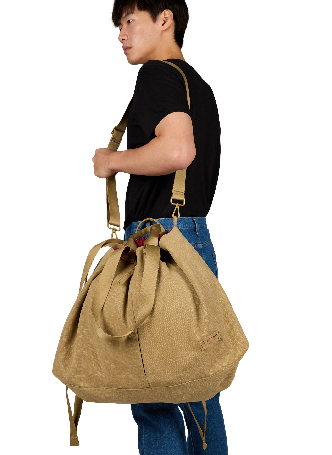 Bcash weekend bag in blended cotton TUCANO Khaki