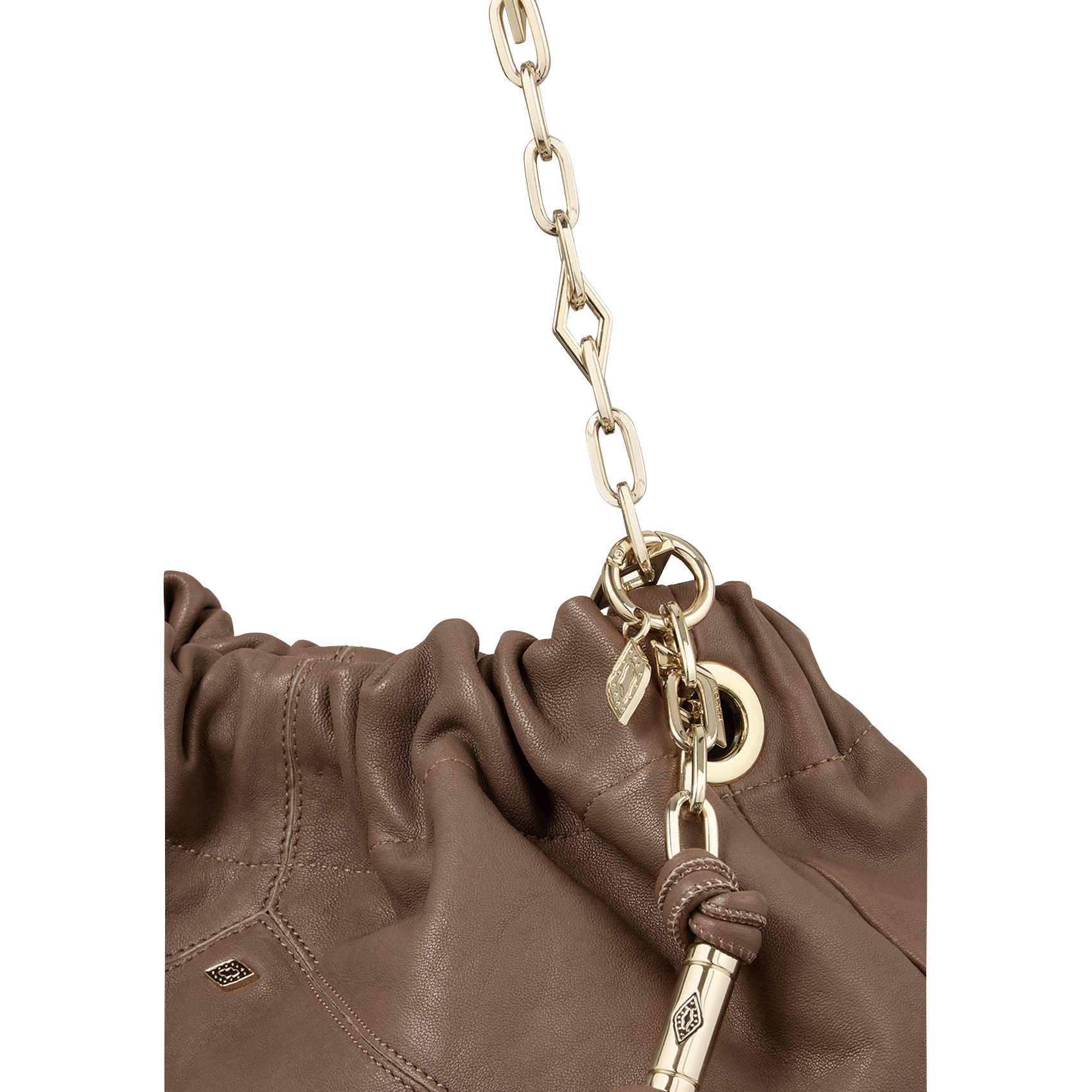 Cabas en cuir june tote BA&SH Marron
