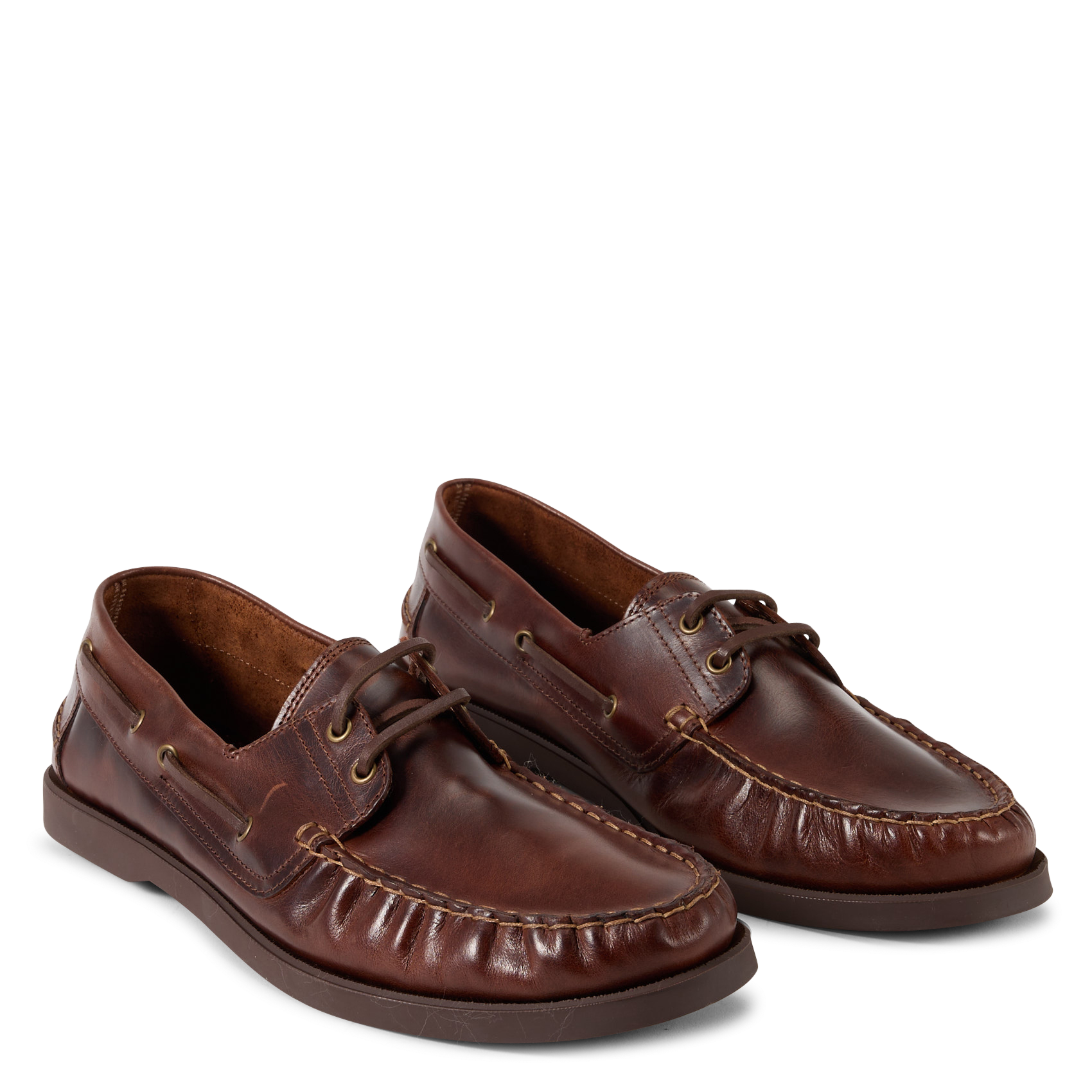Chaussures bateau en cuir lucca BOBBIES Marron