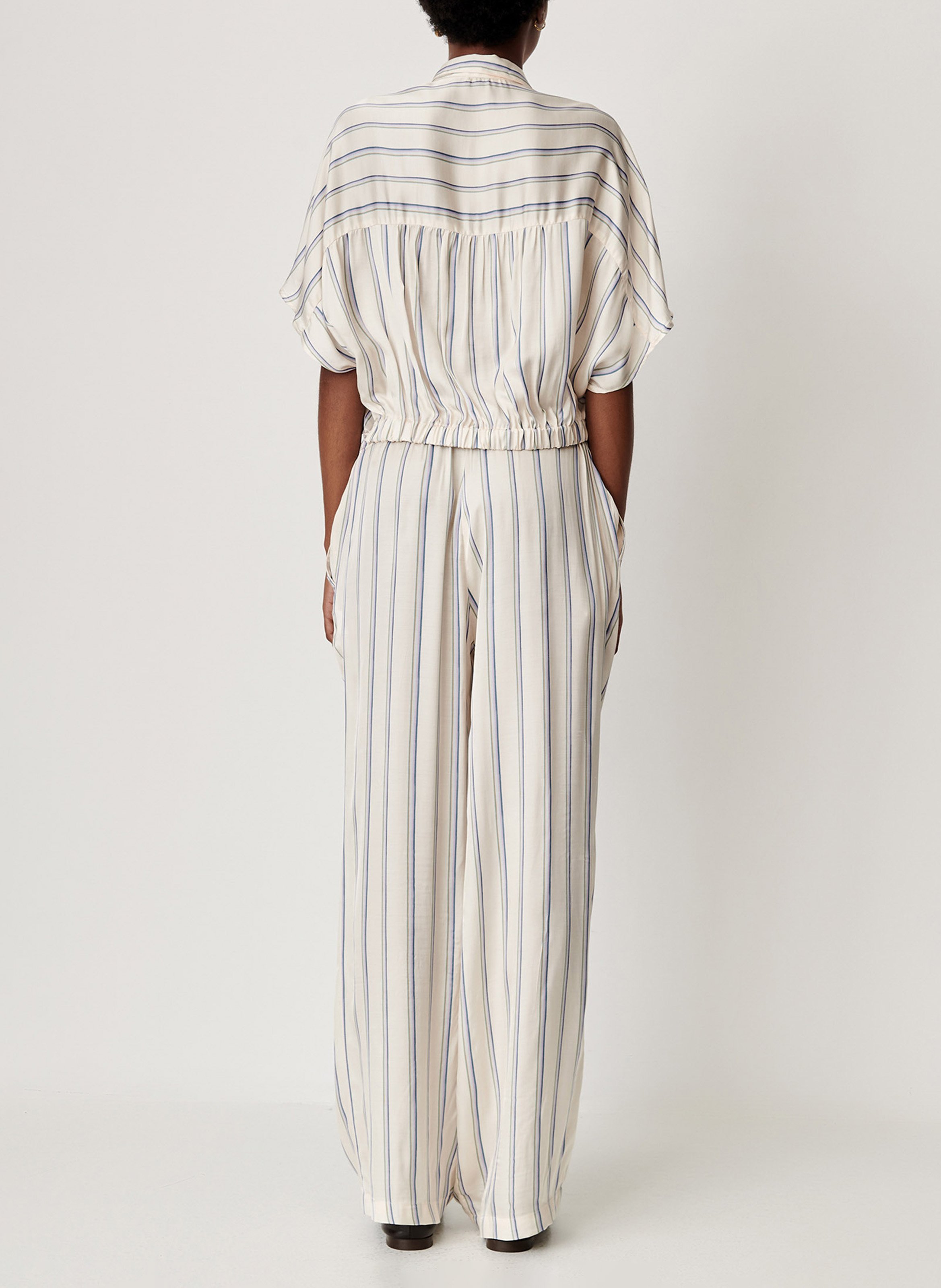 Pantalon large à rayures piuma SESSUN Blanc