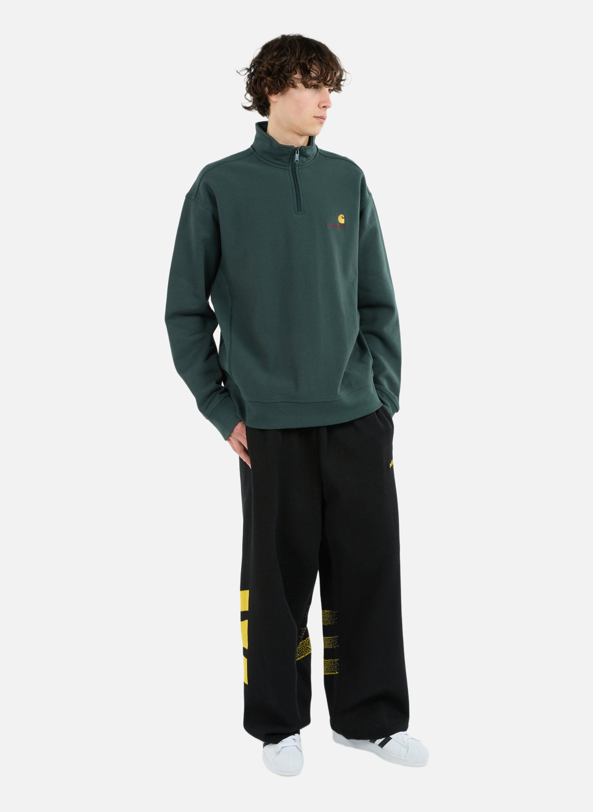 Sweat zippé half zip american script CARHARTT WIP Vert