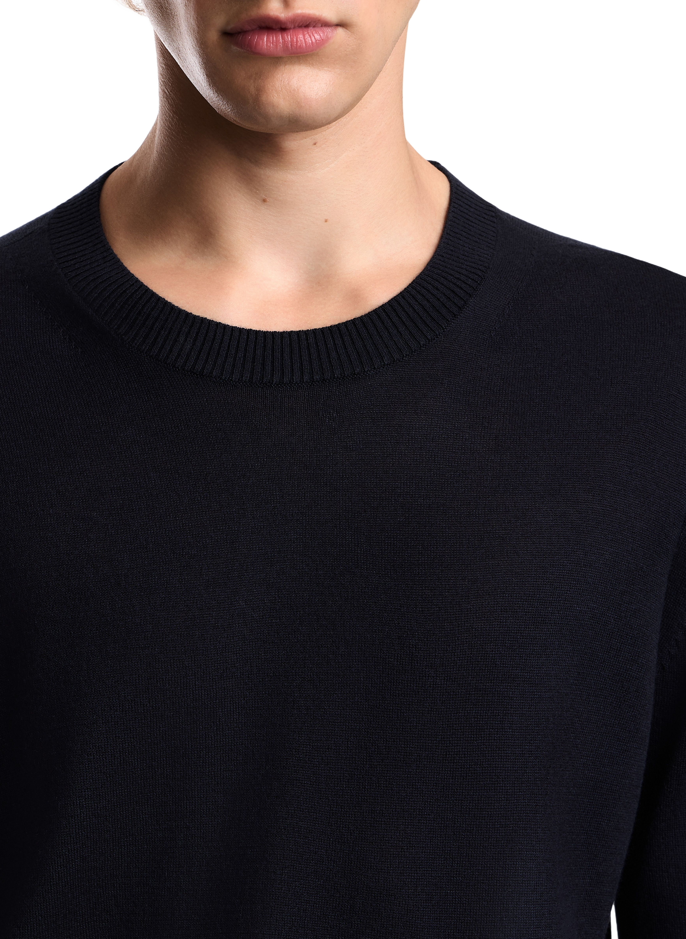 Straight silk and cashmere sweater EMPORIO ARMANI Blue