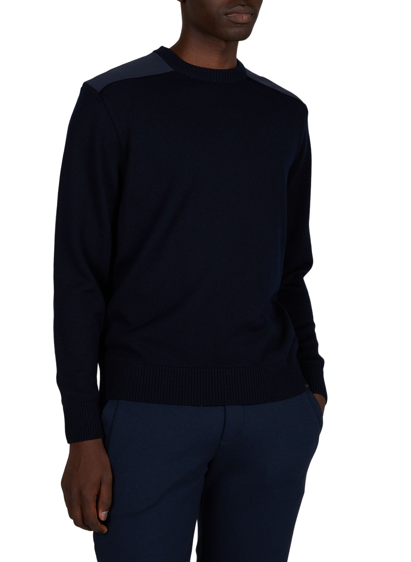 Pull droit en laine vierge PAUL & SHARK Bleu