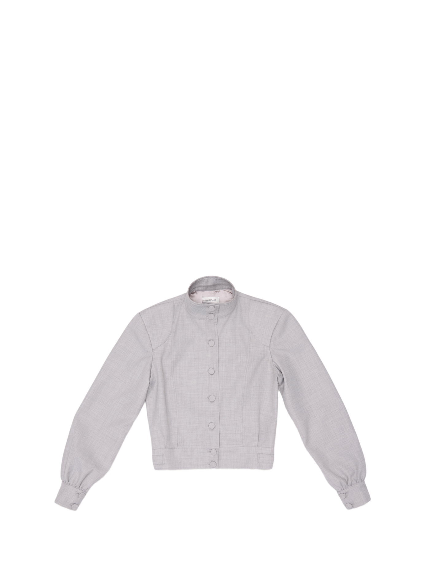 Veste droite boutonnée à col montant  FANCI CLUB Gris