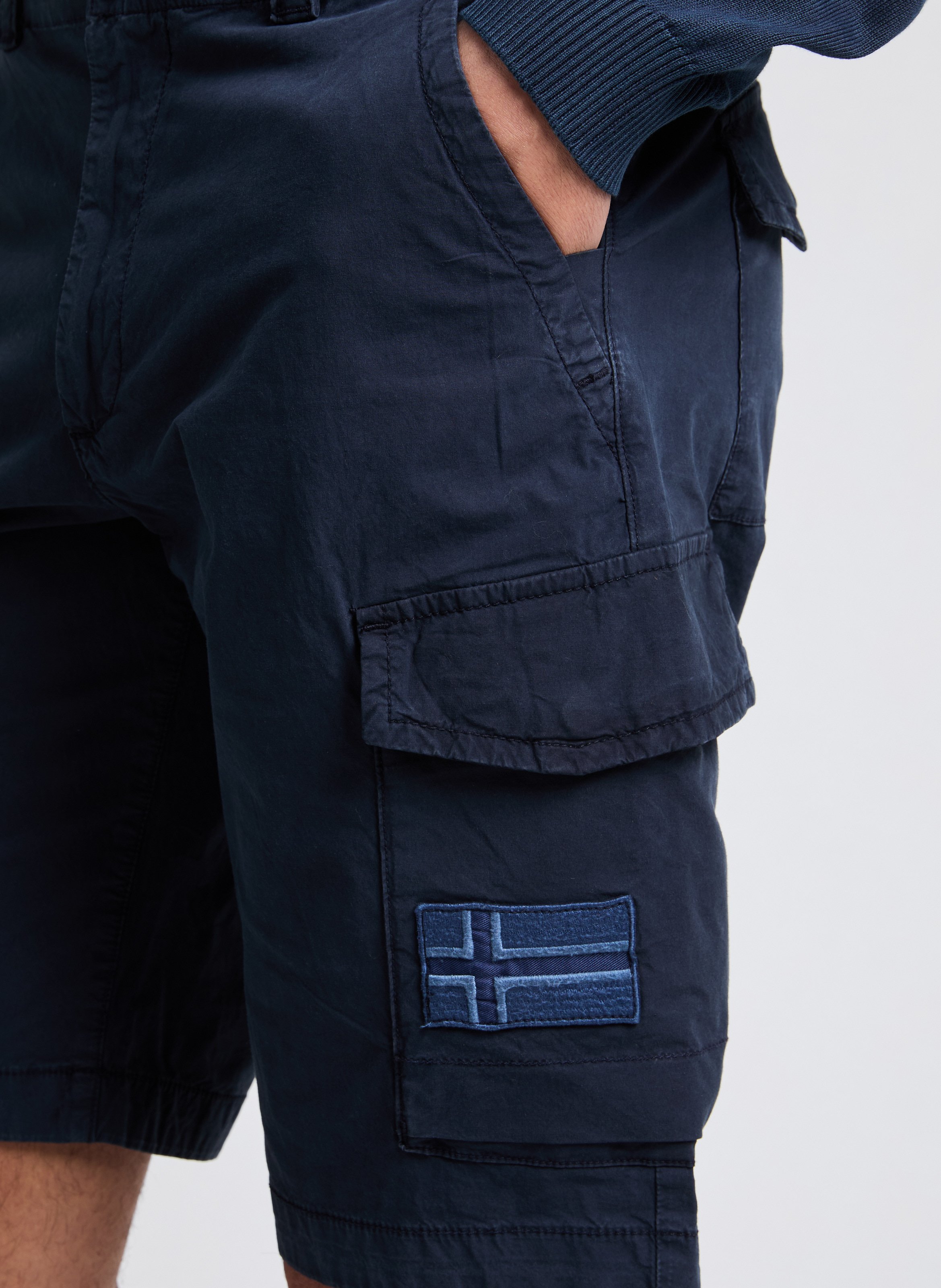 Cotton cargo shorts NAPAPIJRI Blue