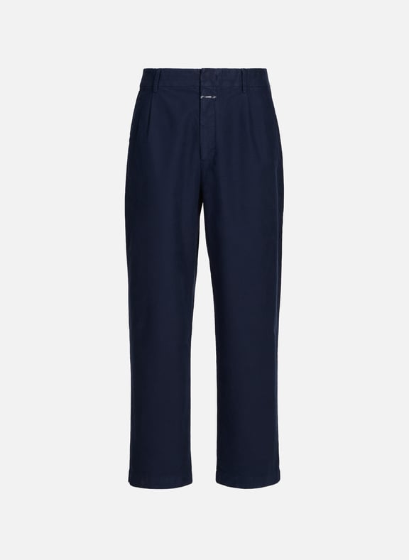 Pantalon ample en coton mélangé Bleu by CLOSED CLOSED Pantalon ample en coton mélangé Bleu