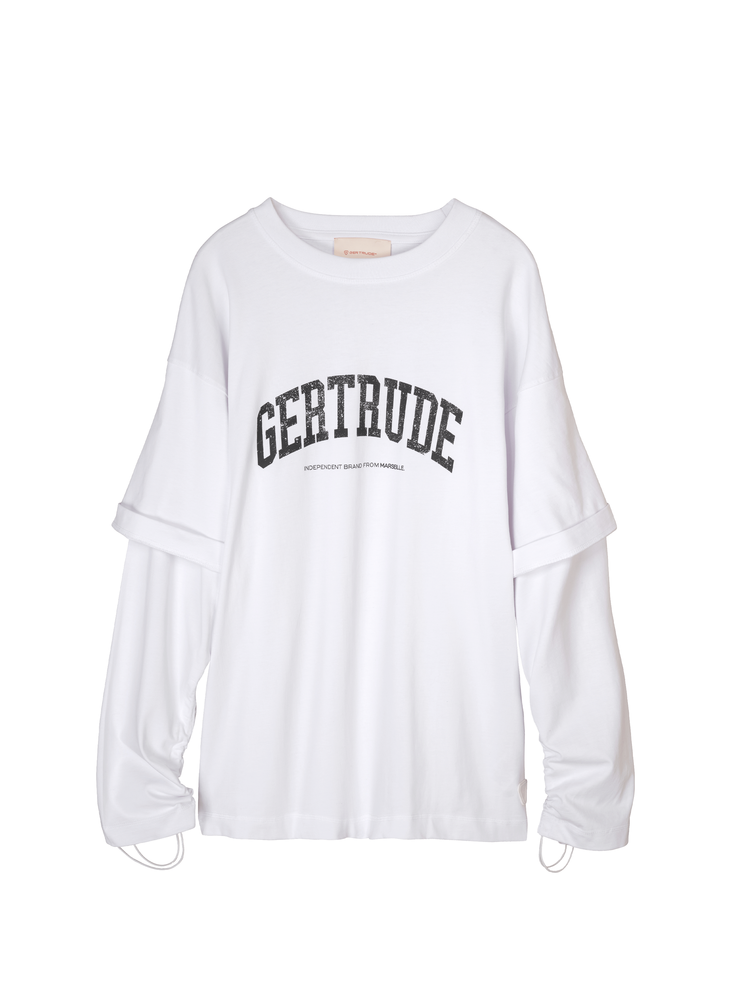 T-shirt col rond en coton Blanc by GERTRUDE ET GASTON GERTRUDE ET GASTON T-shirt col rond en coton Blanc