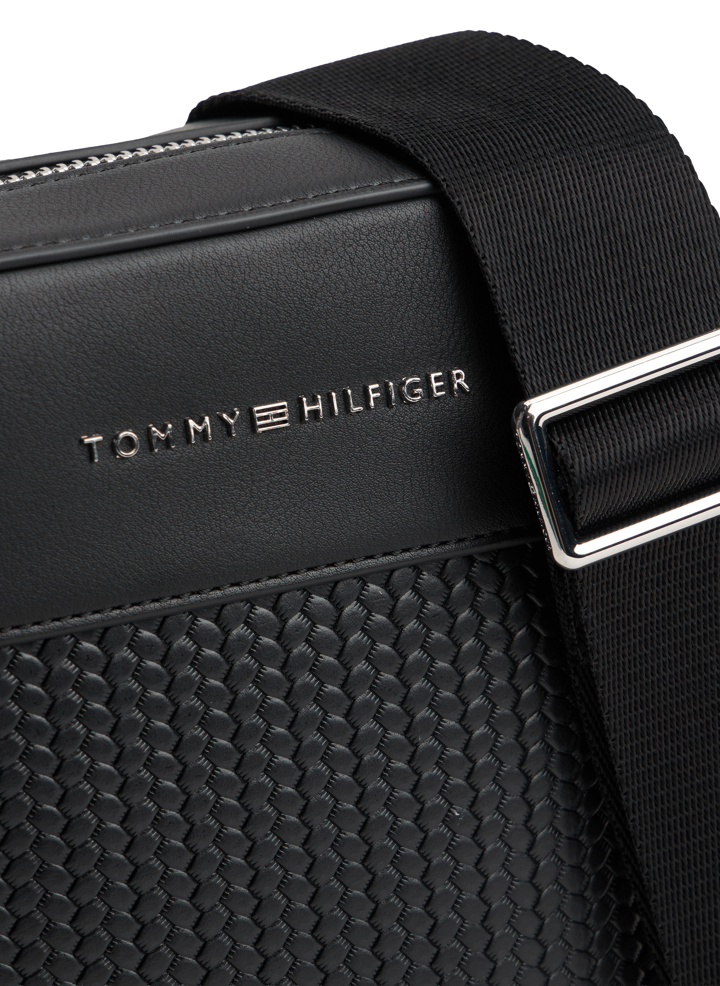 Braided shoulder bag TOMMY HILFIGER Black