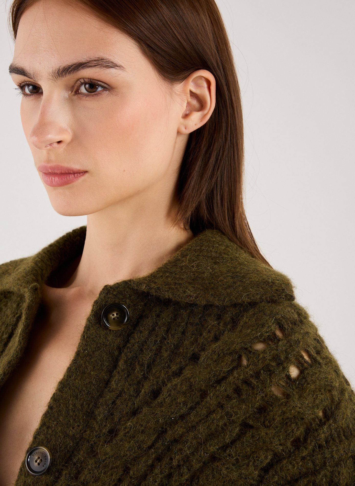Knitted cardigan SIMONE ROCHA Khaki