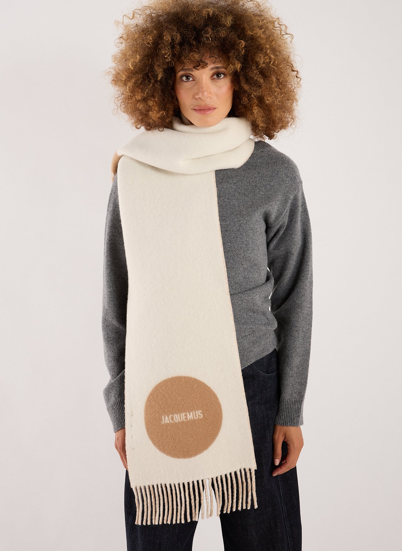 Square Round Scarf JACQUEMUS Beige