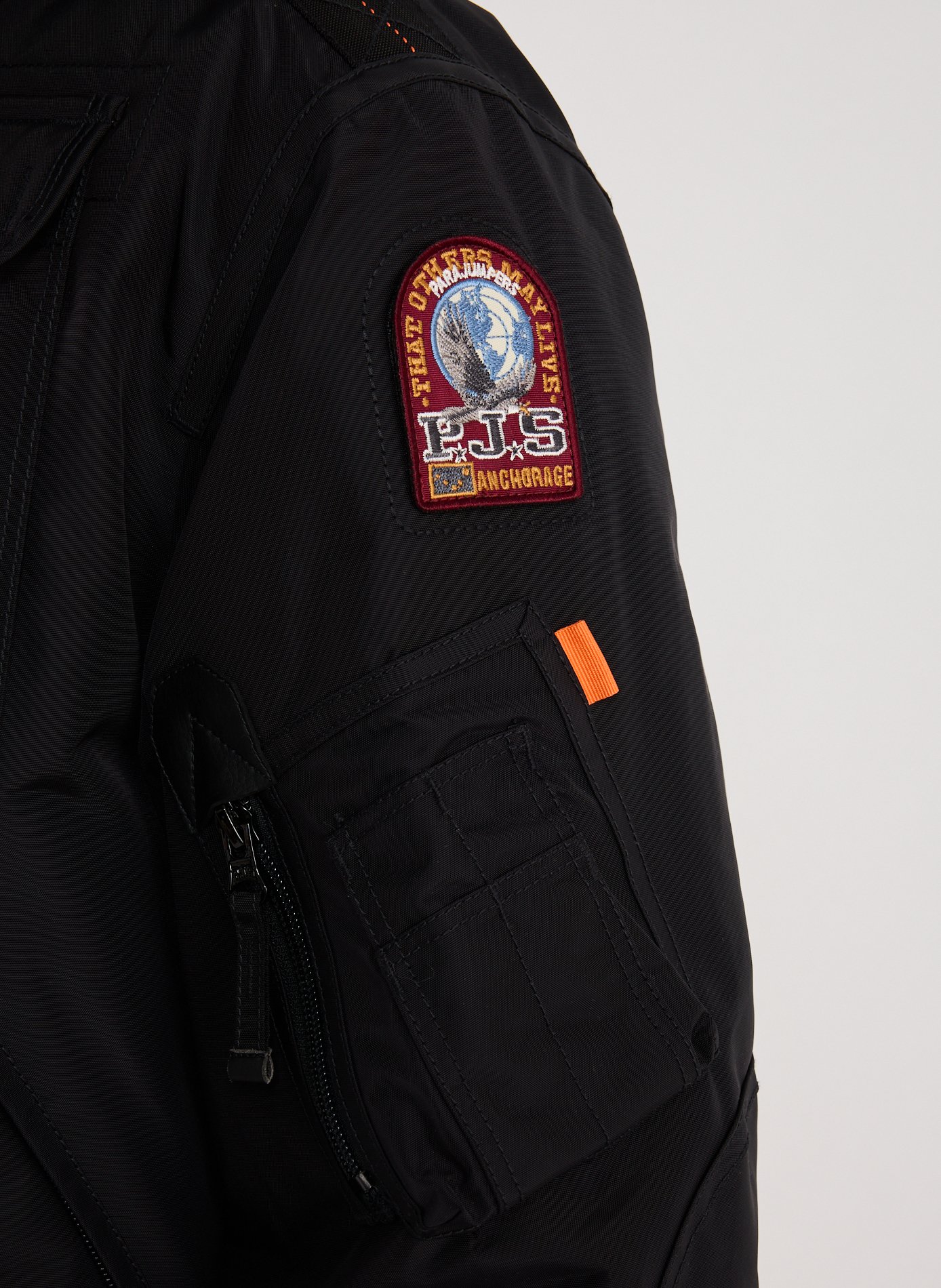 Parka droite multipoches à capuche PARAJUMPERS Noir