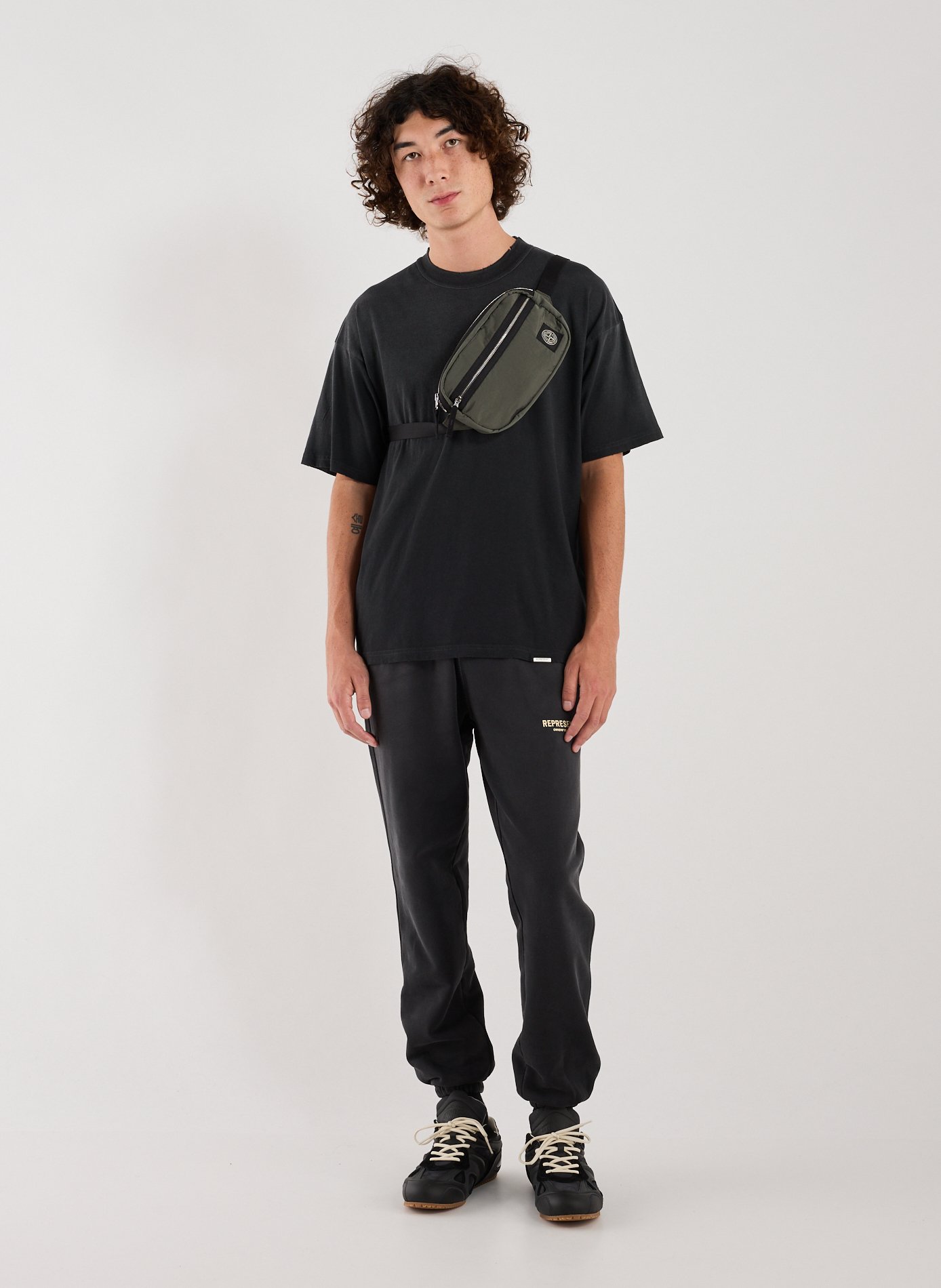 Cotton Givenchy Paris Joggers REPRESENT Black