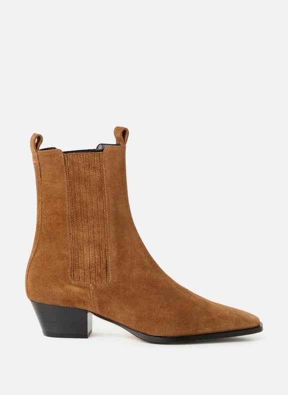 Agata suede leather ankle boots Brown by AEYDE AEYDE Agata suede leather ankle boots Brown