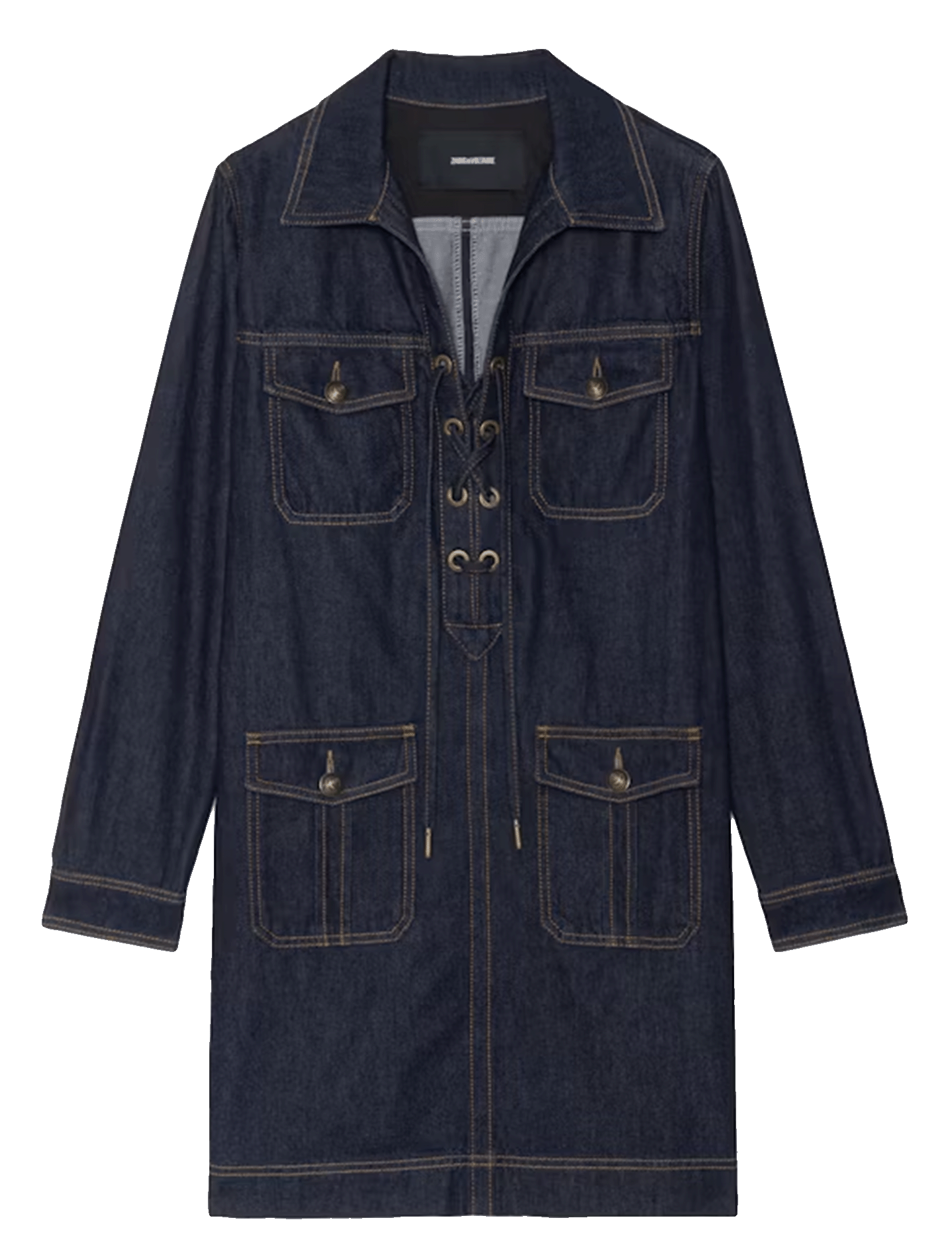 Robe droite en coton remacha ZADIG&VOLTAIRE Bleu