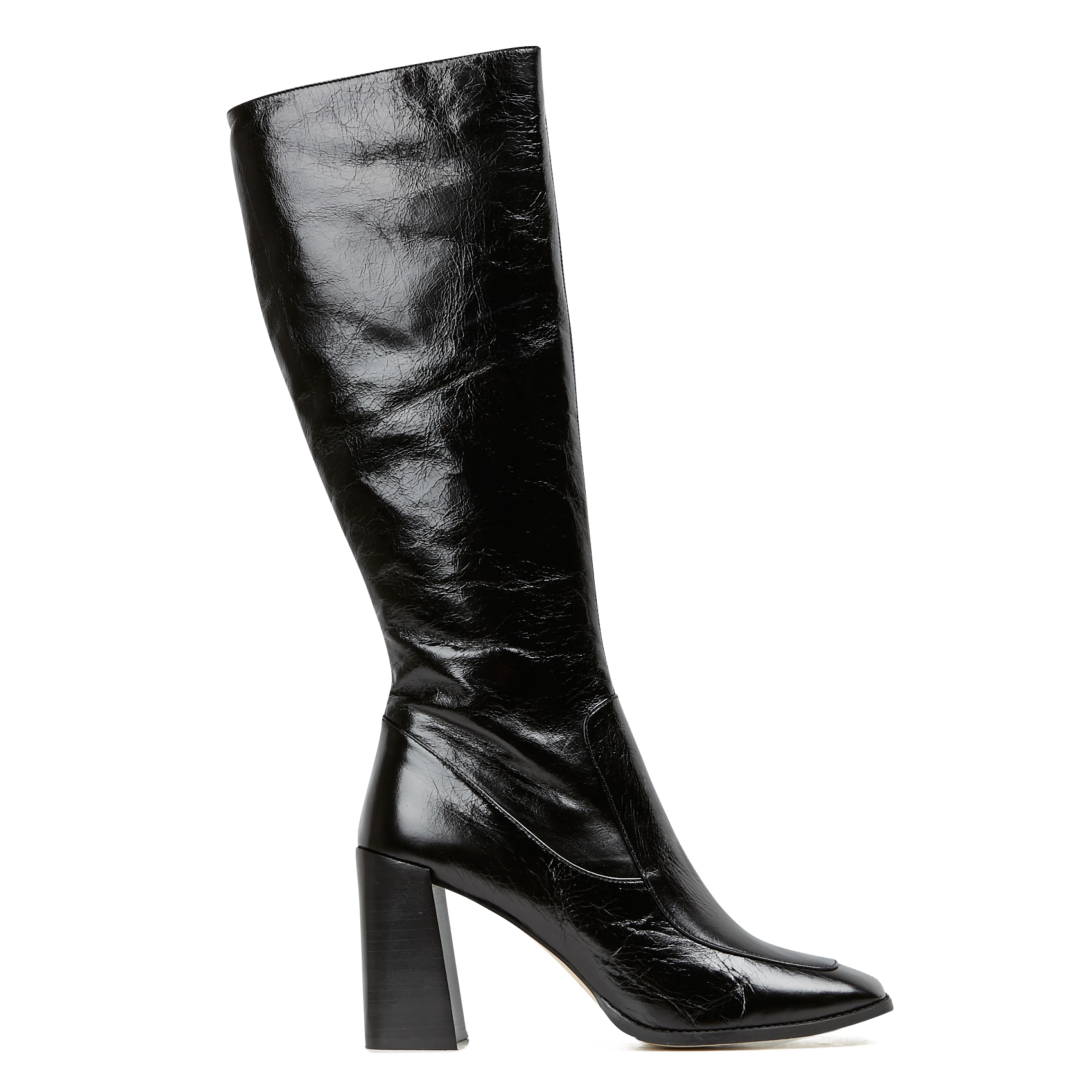 Bottes à talon en cuir vieilli vaubane JONAK Noir