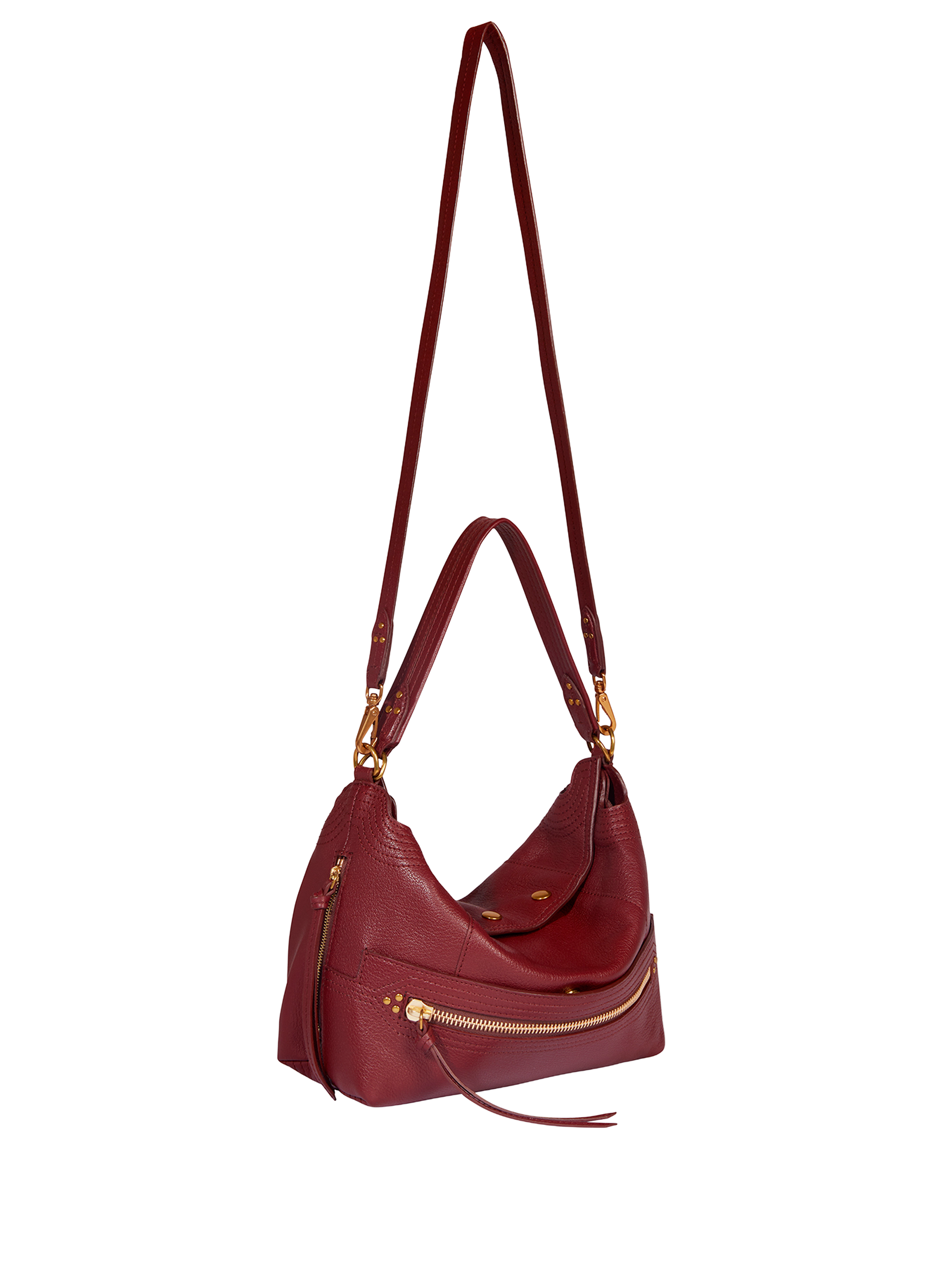 Sac baguette Lucky en cuir de buffle JÉRÔME DREYFUSS Rouge