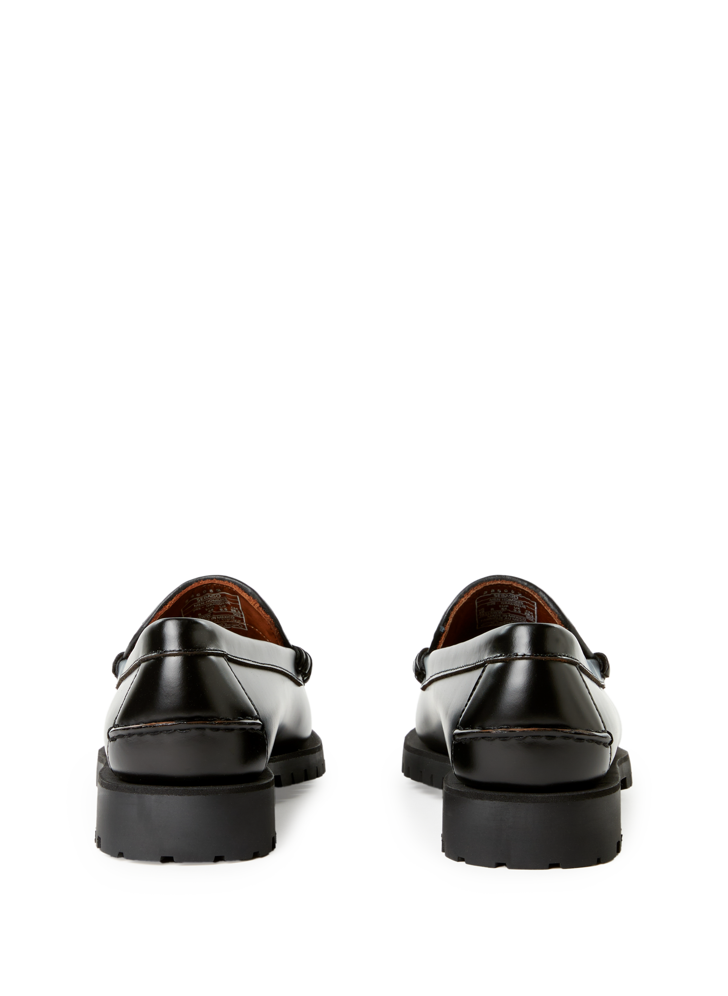 Lamb leather moccasins SEBAGO Black