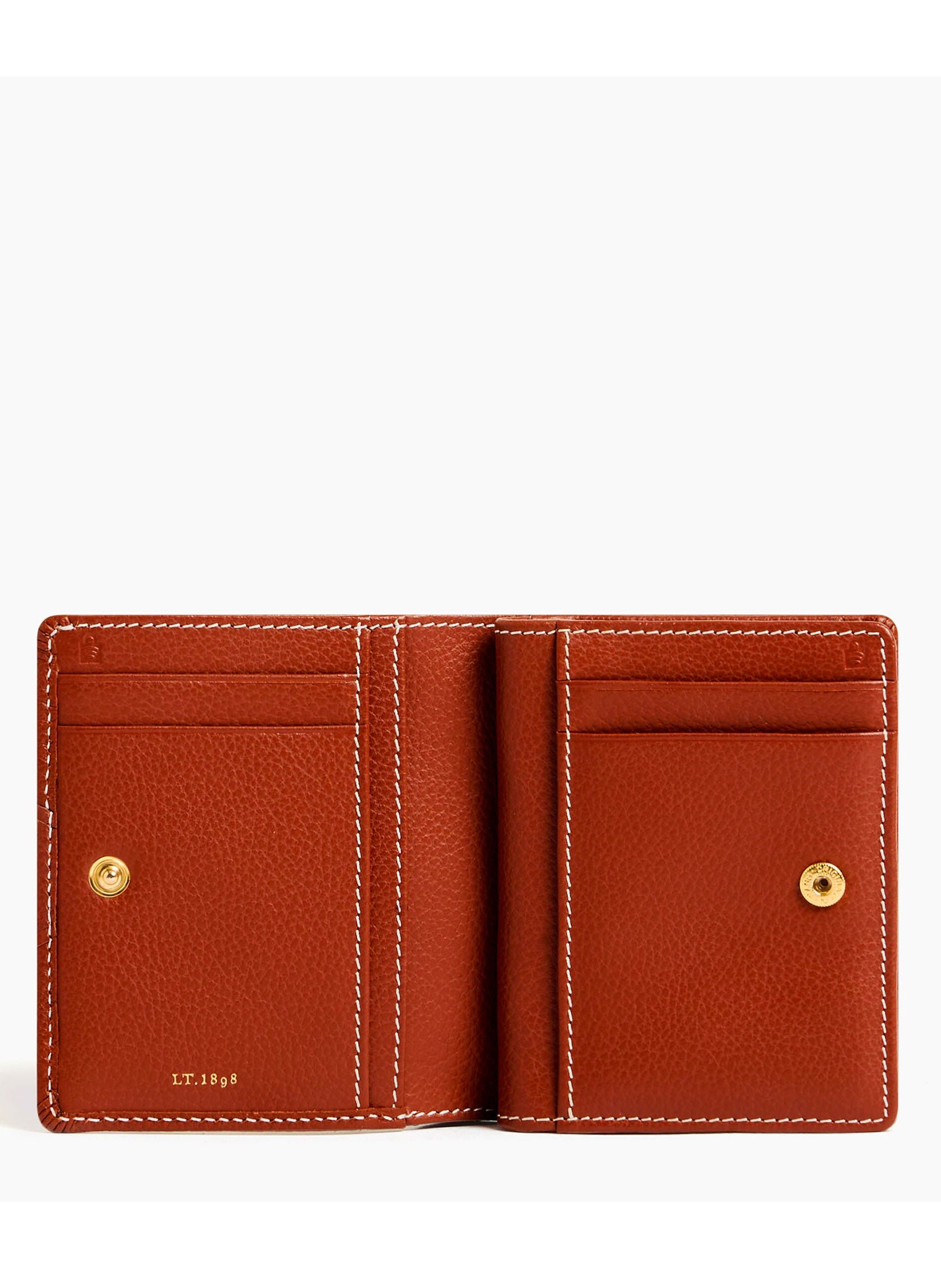 Petit portefeuille ella en cuir grainé LE TANNEUR Marron