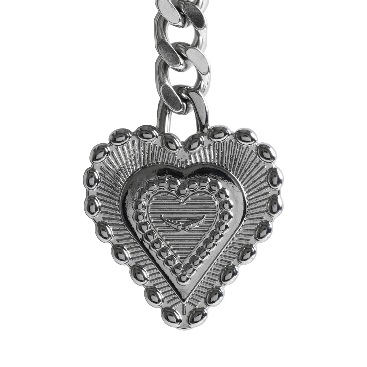 Porte-clés médaille cœur santa fe ZADIG&VOLTAIRE Gris