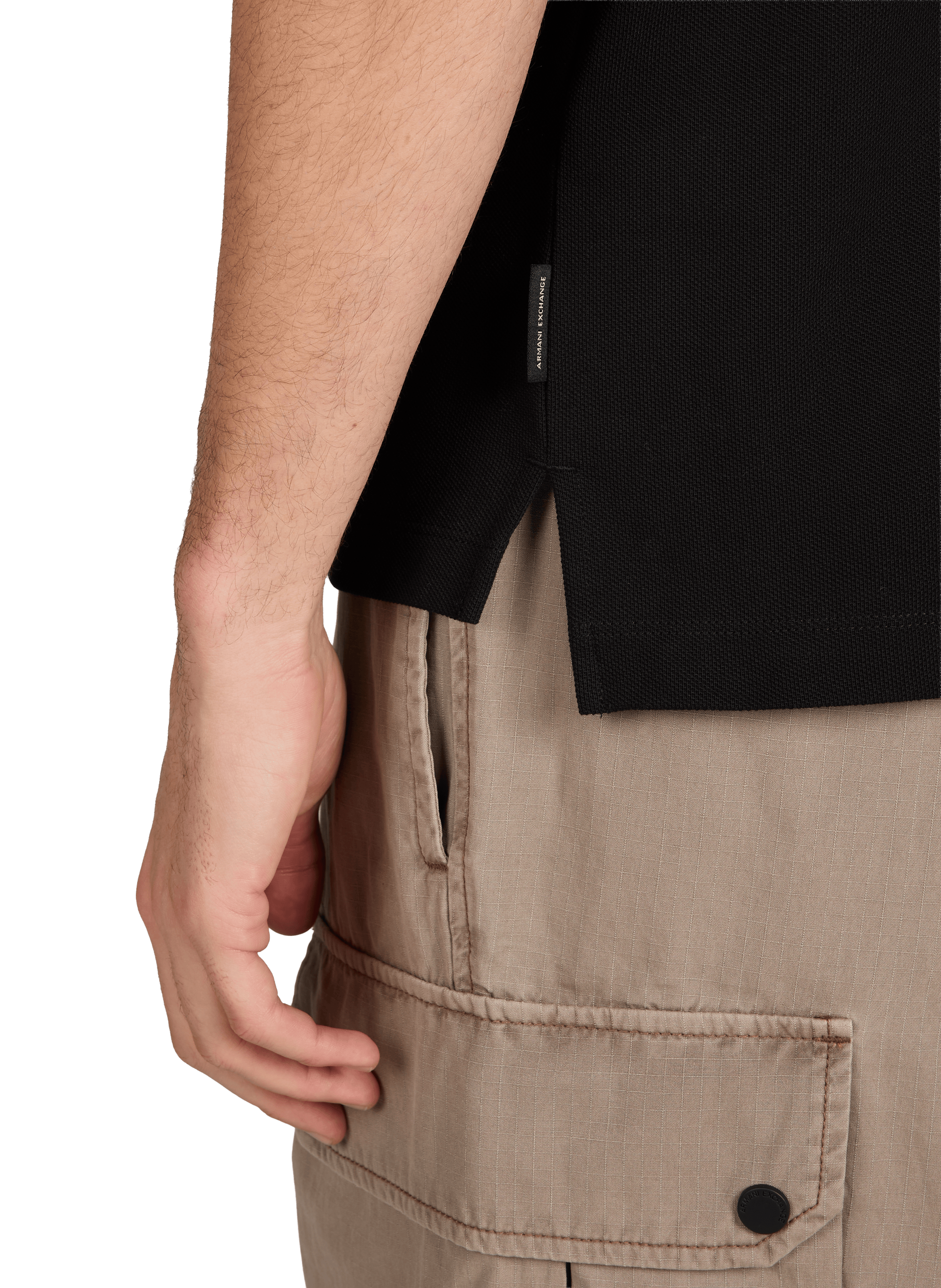 Polo en coton ARMANI EXCHANGE Noir