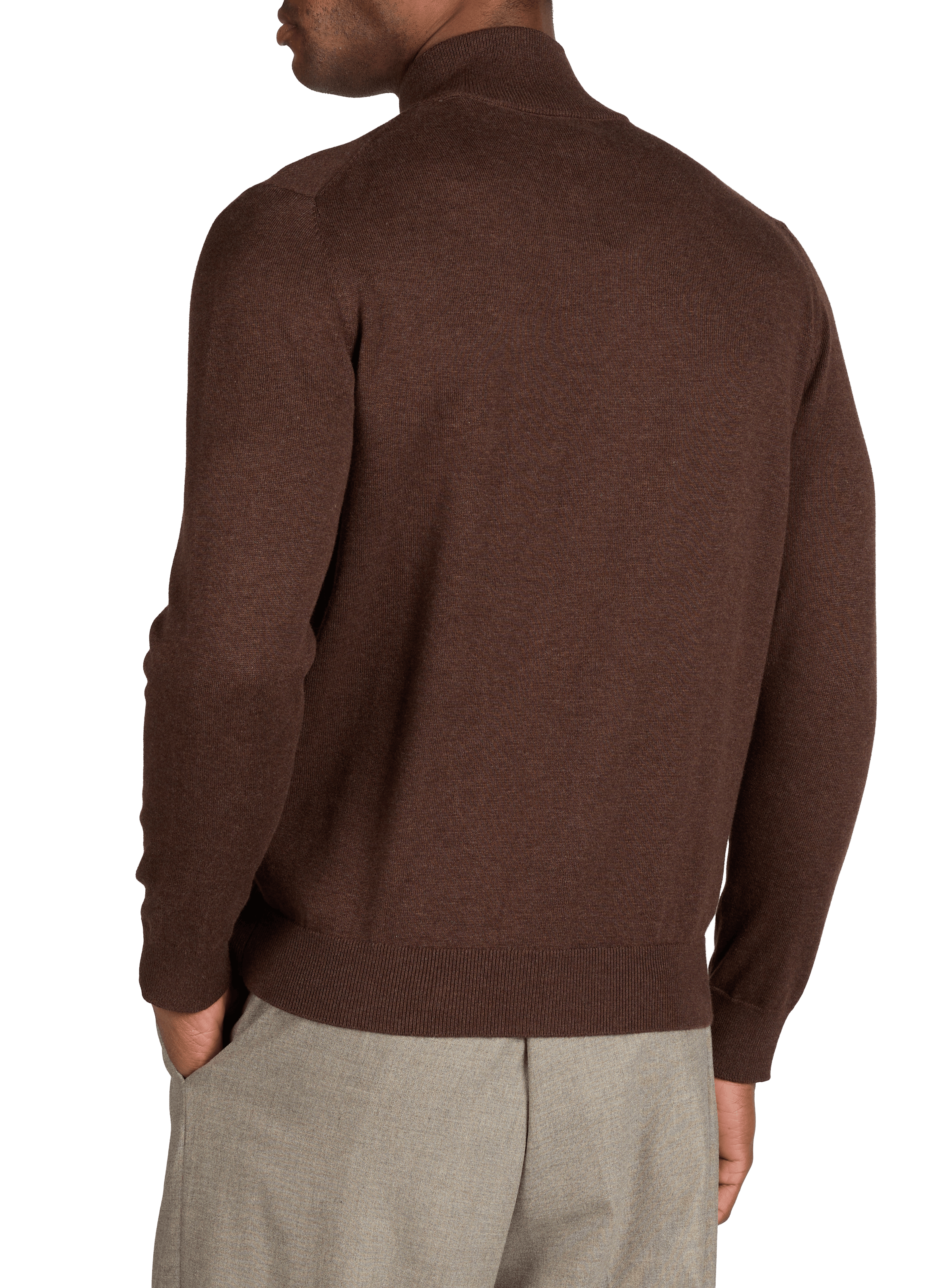Funnel neck half-zip jumper GANT Brown