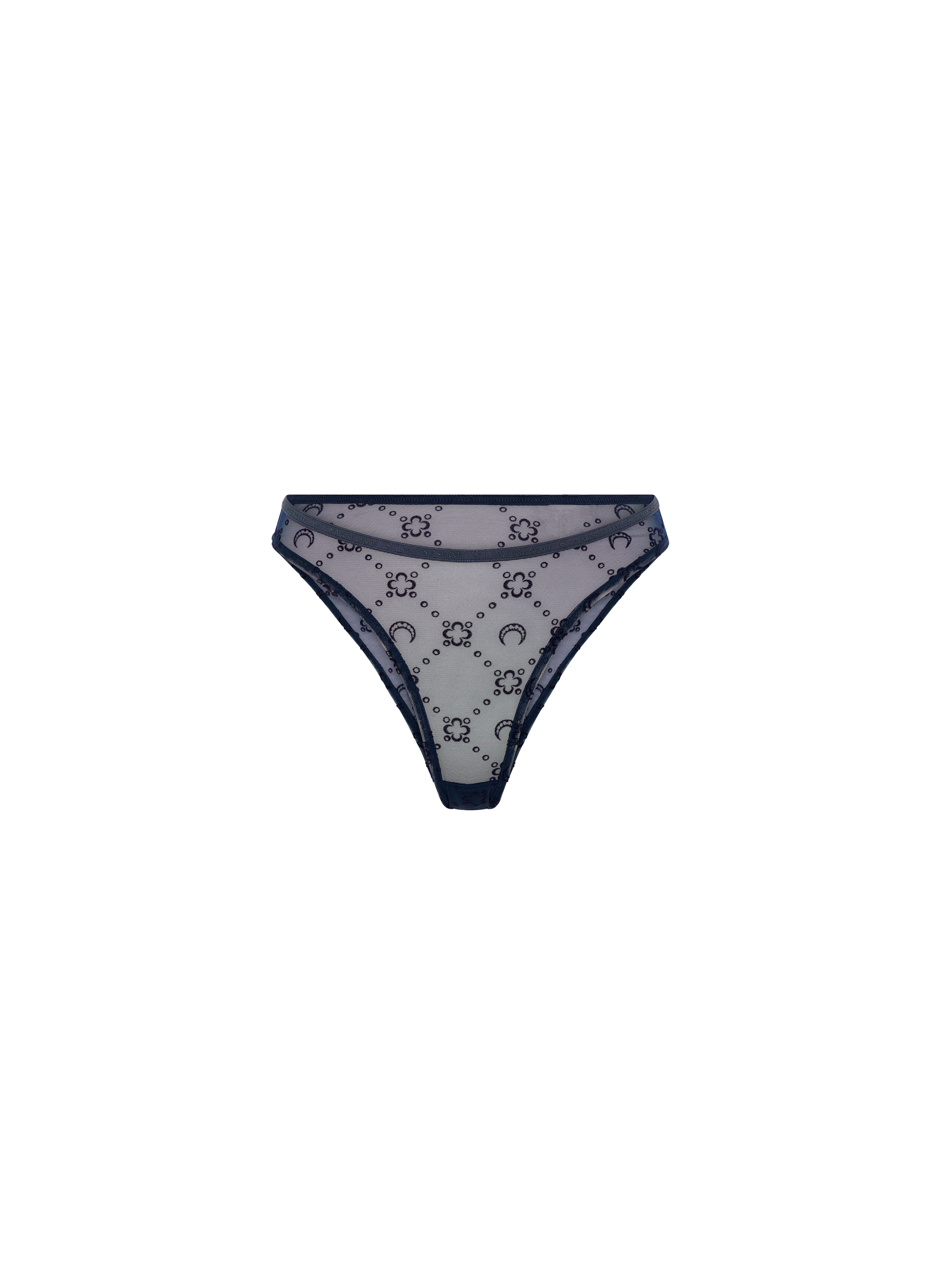 Culotte moonogram en résille floquée  Bleu