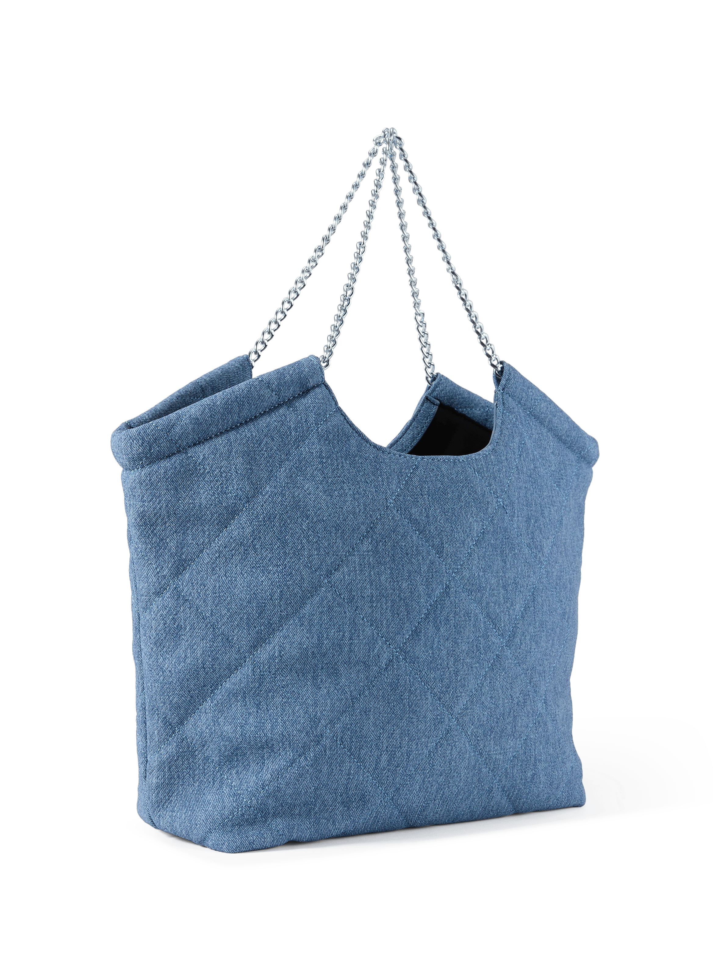 Quilted denim tote bag AU PRINTEMPS PARIS Blue