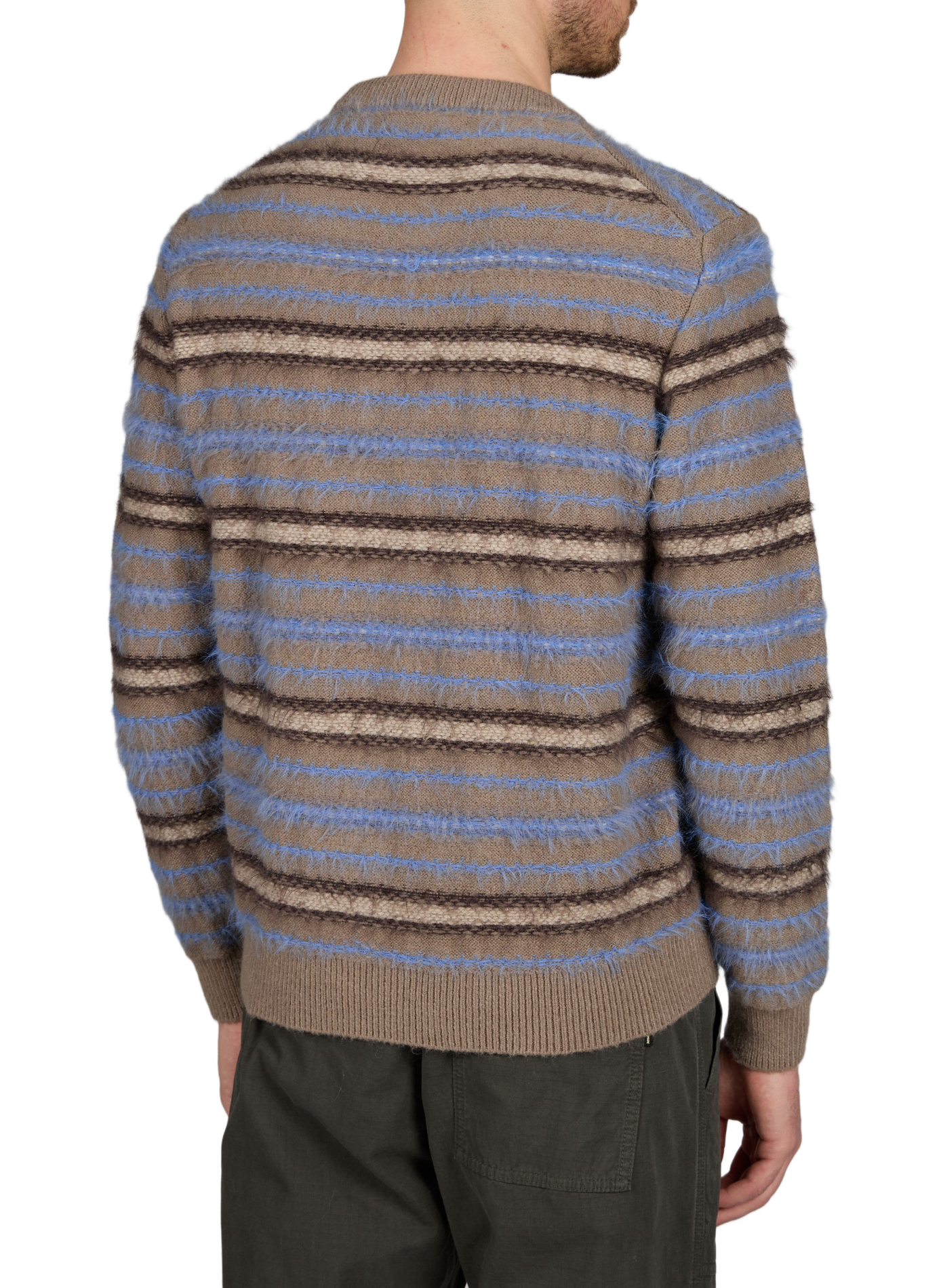 Round neck striped sweater SAMSOE SAMSOE Beige