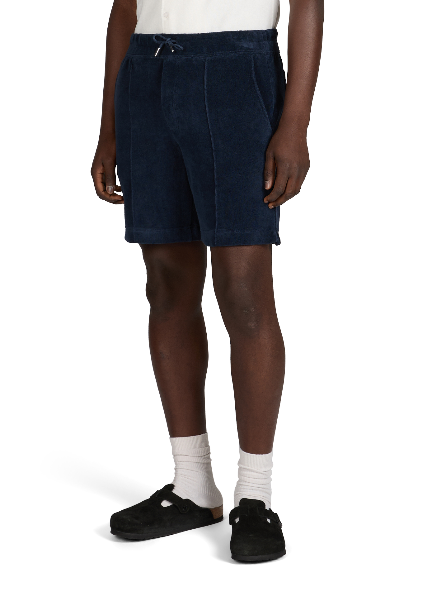 Short éponge en coton mélangé AURELIEN Bleu