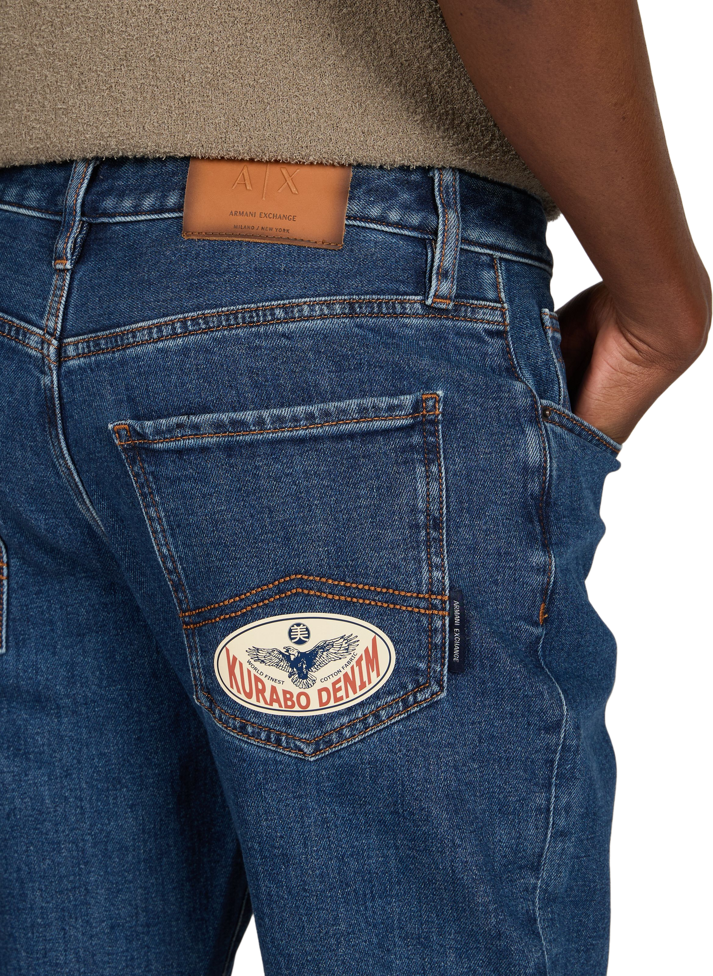 Cotton-blend slim-fit jeans ARMANI EXCHANGE Blue