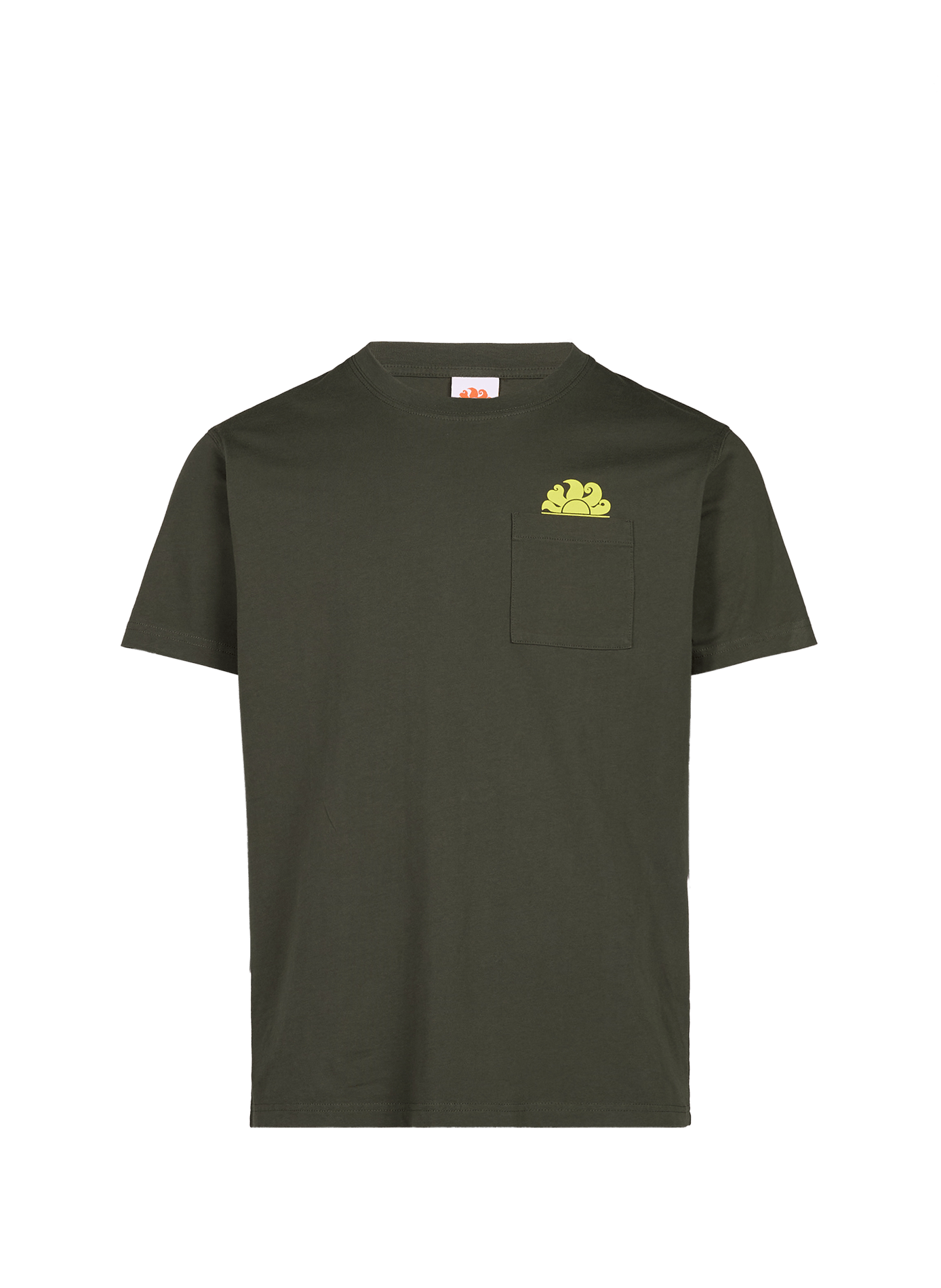 Round neck cotton t-shirt SUNDEK Khaki