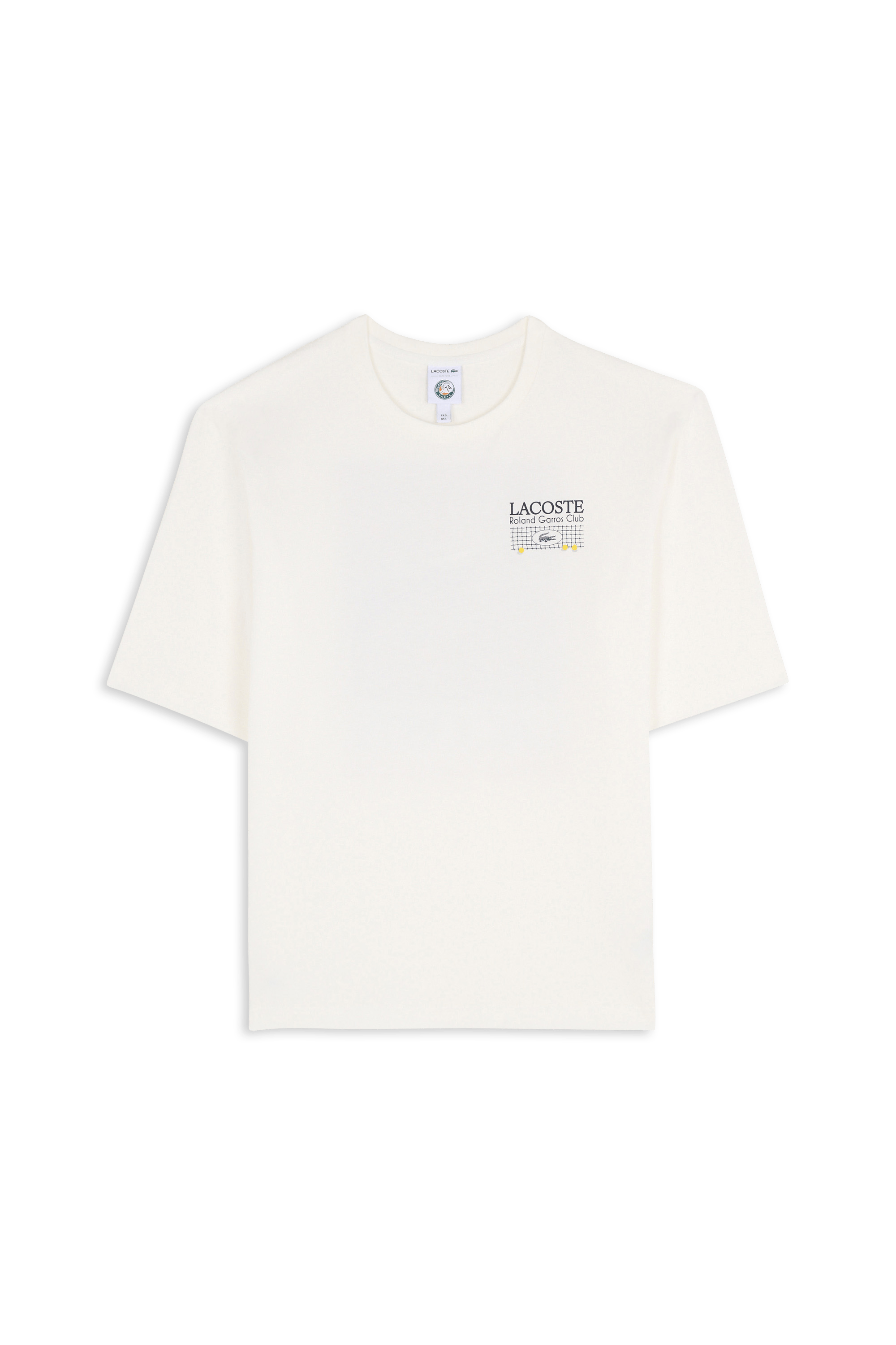 T-shirt roland garros club LACOSTE Blanc