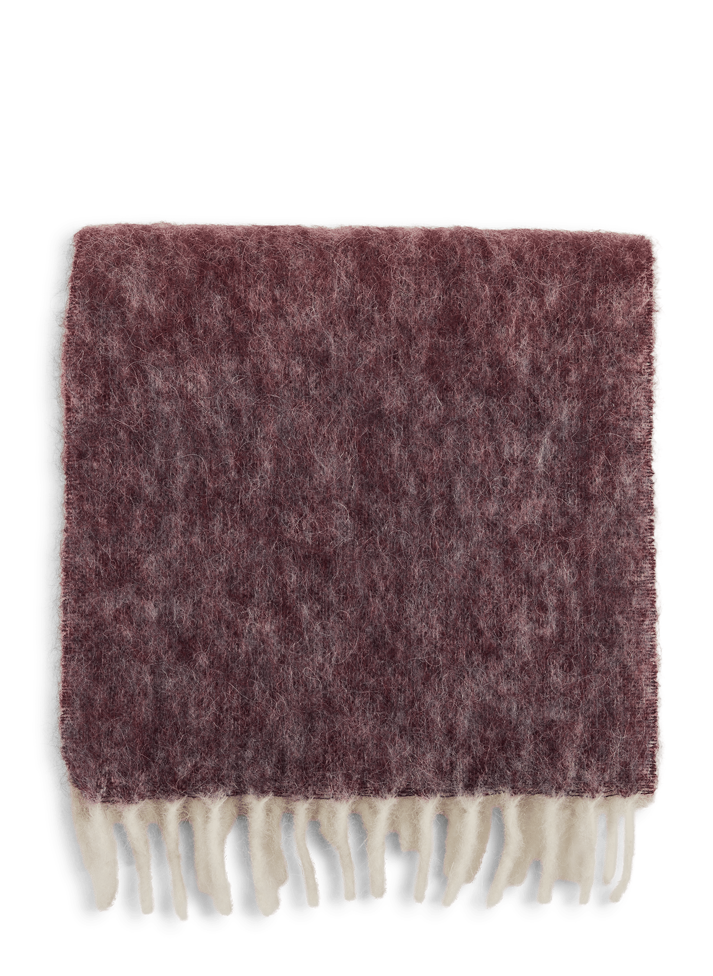 Schal im Tie-and-Dye-Stil mit Fransen aus einer Mischung von Wolle SAISON 1865 Beige