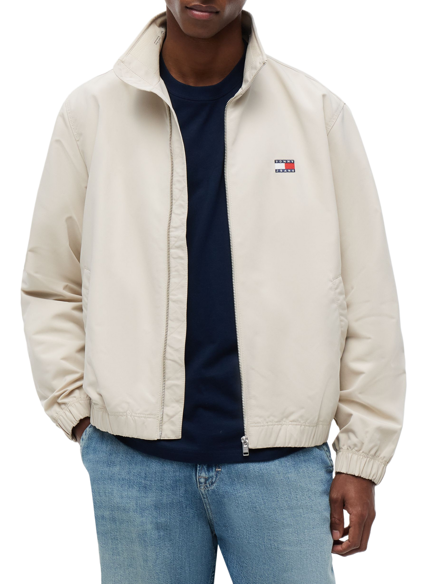 Straight jacket with high collar TOMMY HILFIGER Beige