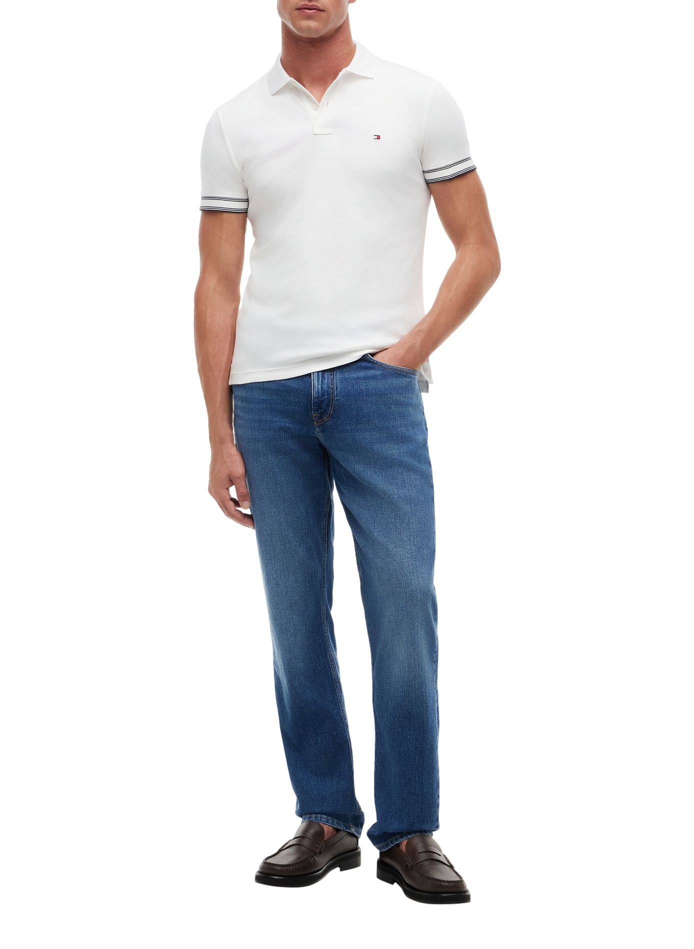 Katoenen polo TOMMY HILFIGER Wit