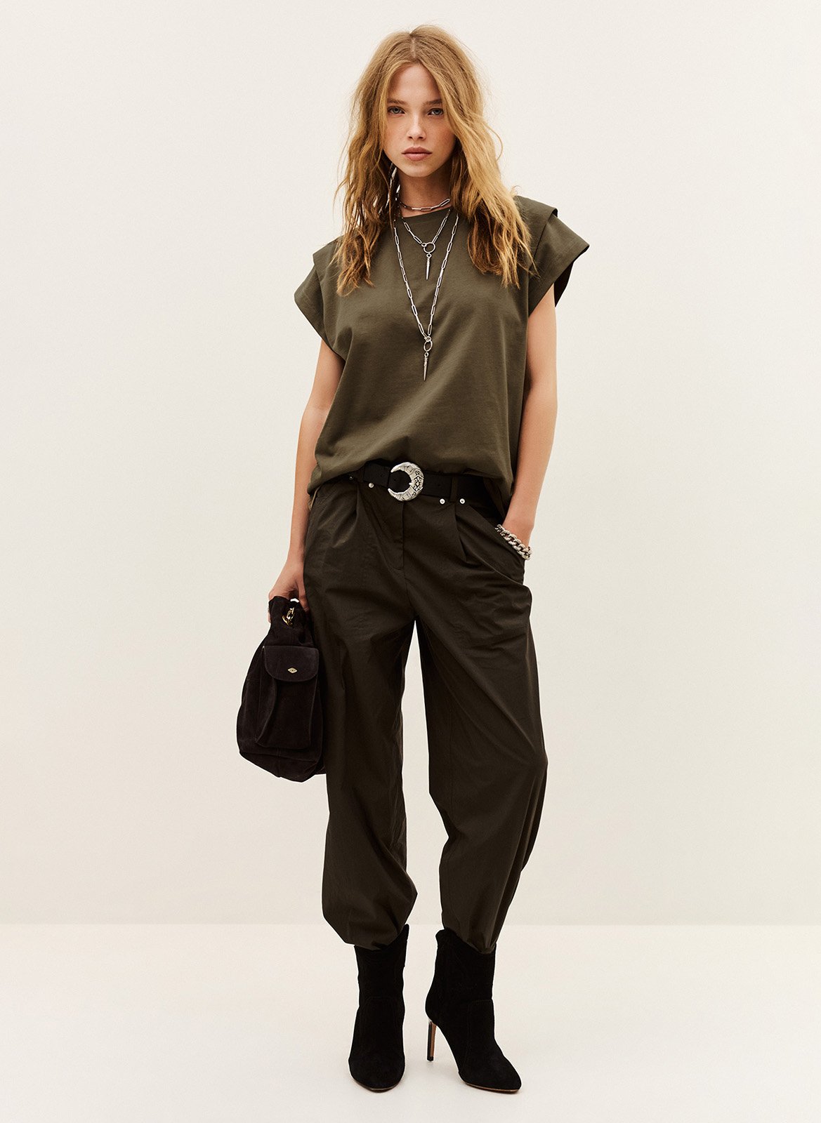 Tee-shirt manches courtes pio BA&SH Marron