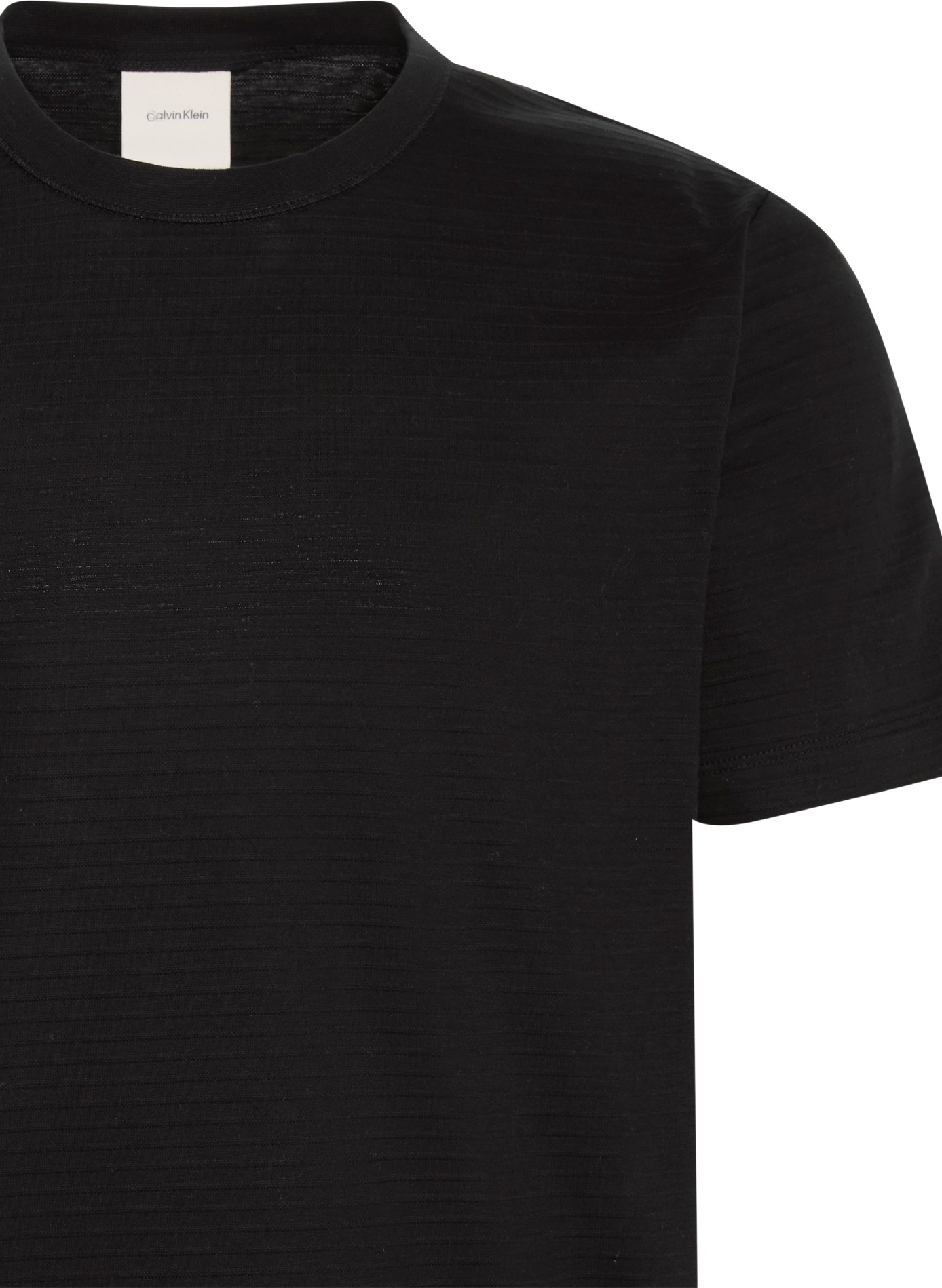 T-shirt droit manches courtes en coton CALVIN KLEIN Noir