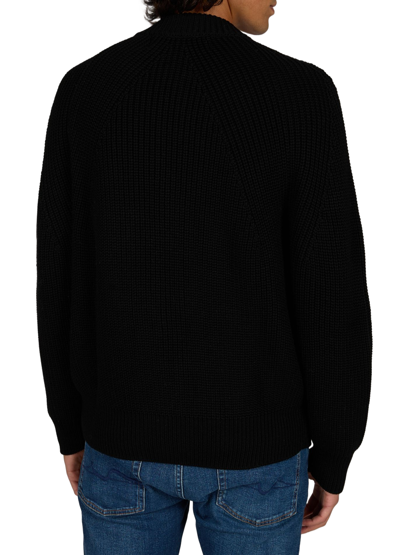 Pull droit en grosses mailles de laine COMME DES GARCONS HOMME Noir