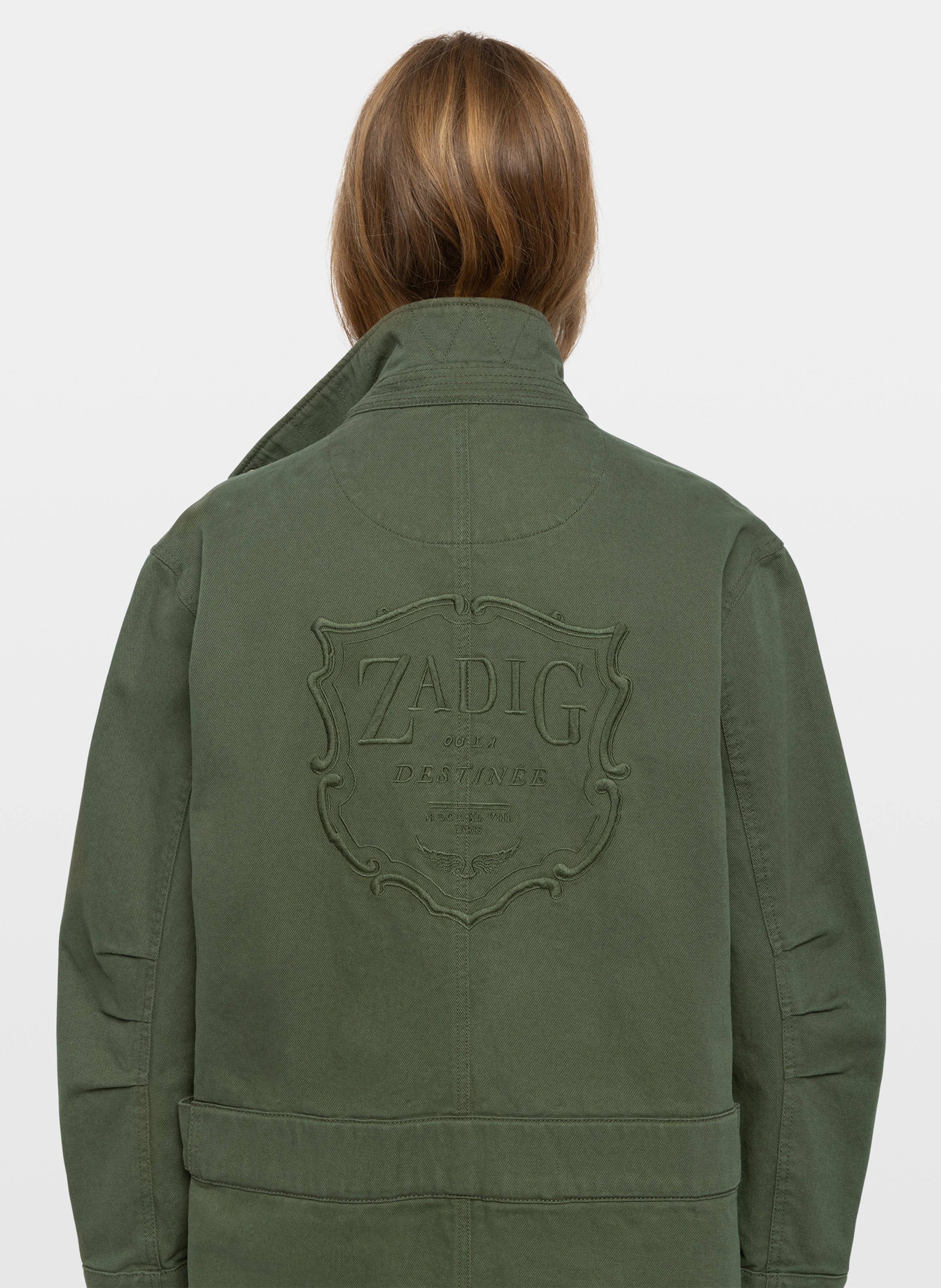 Manteau col montant boutonné uni kadri ZADIG&VOLTAIRE Vert