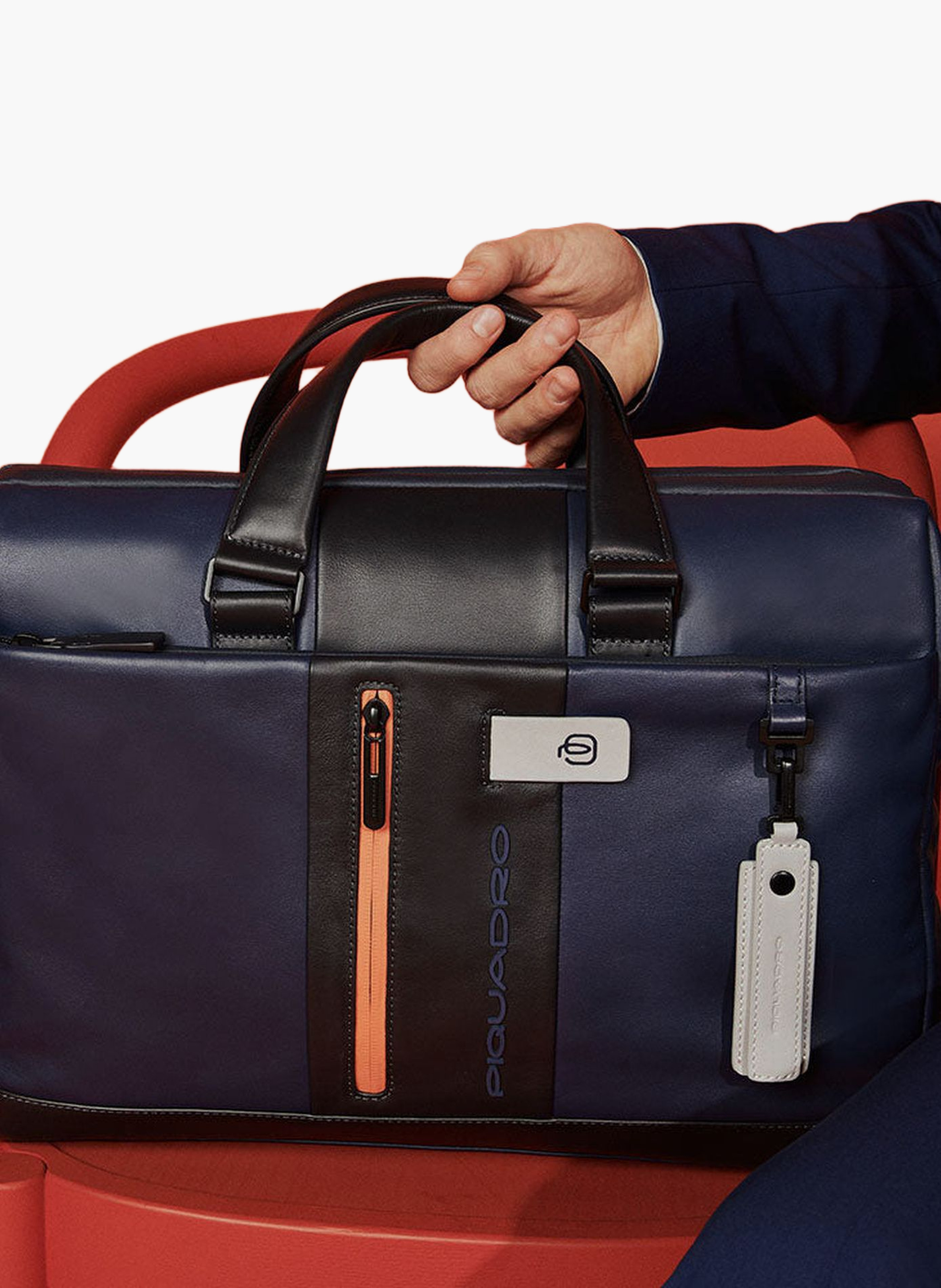 Laptop tas 15,6" met twee compartimenten PIQUADRO Grijs