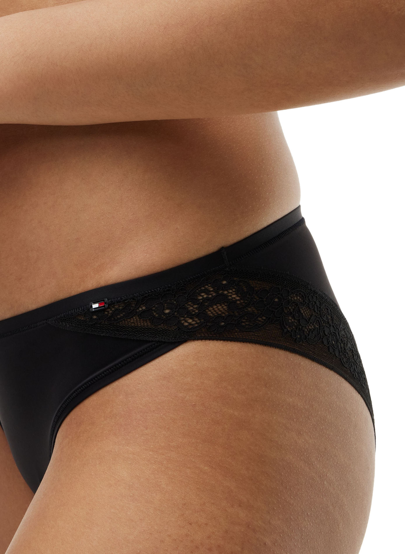 Plain briefs with lace detail TOMMY HILFIGER Black