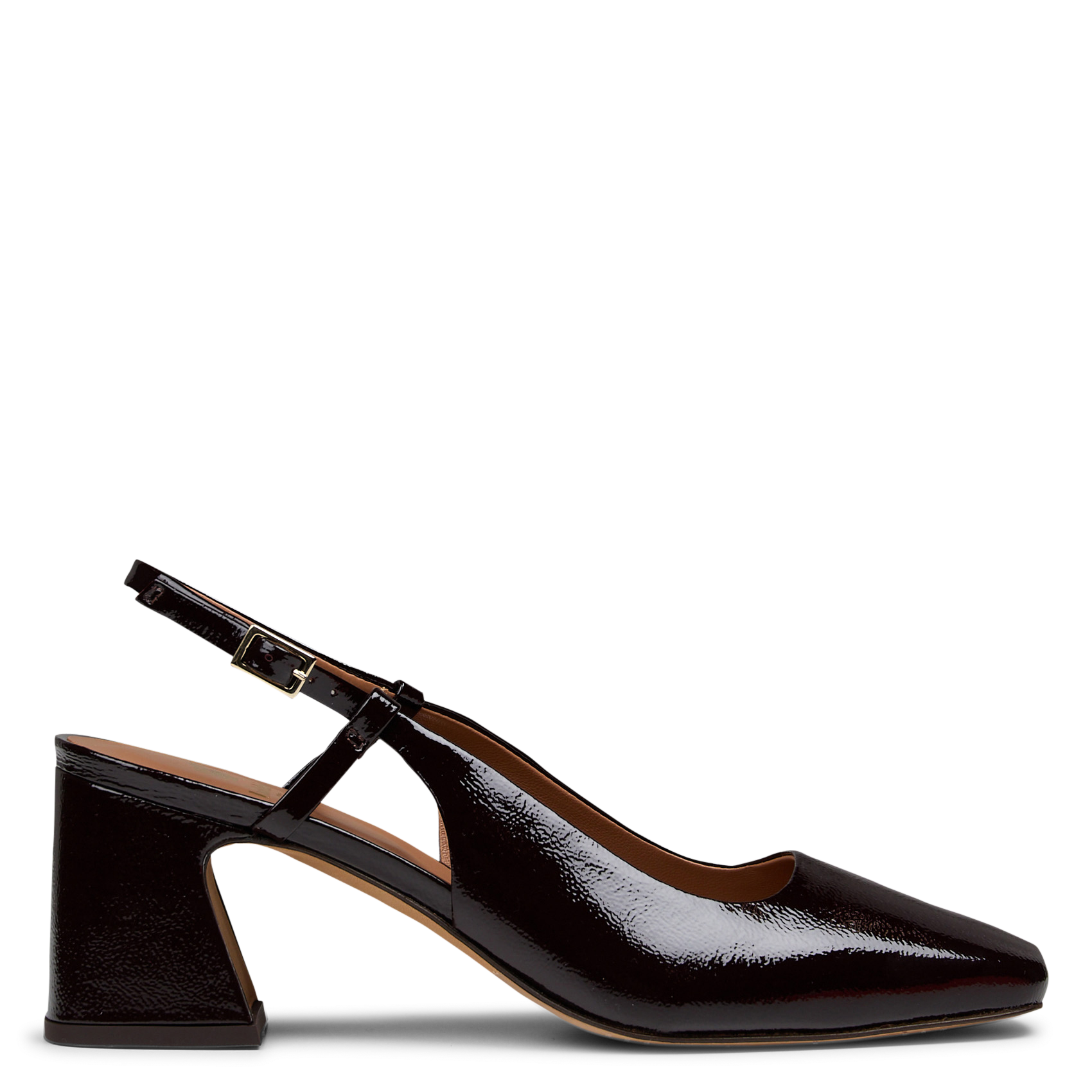 Maddie slingbackpumps van lakleer BOBBIES Bruin