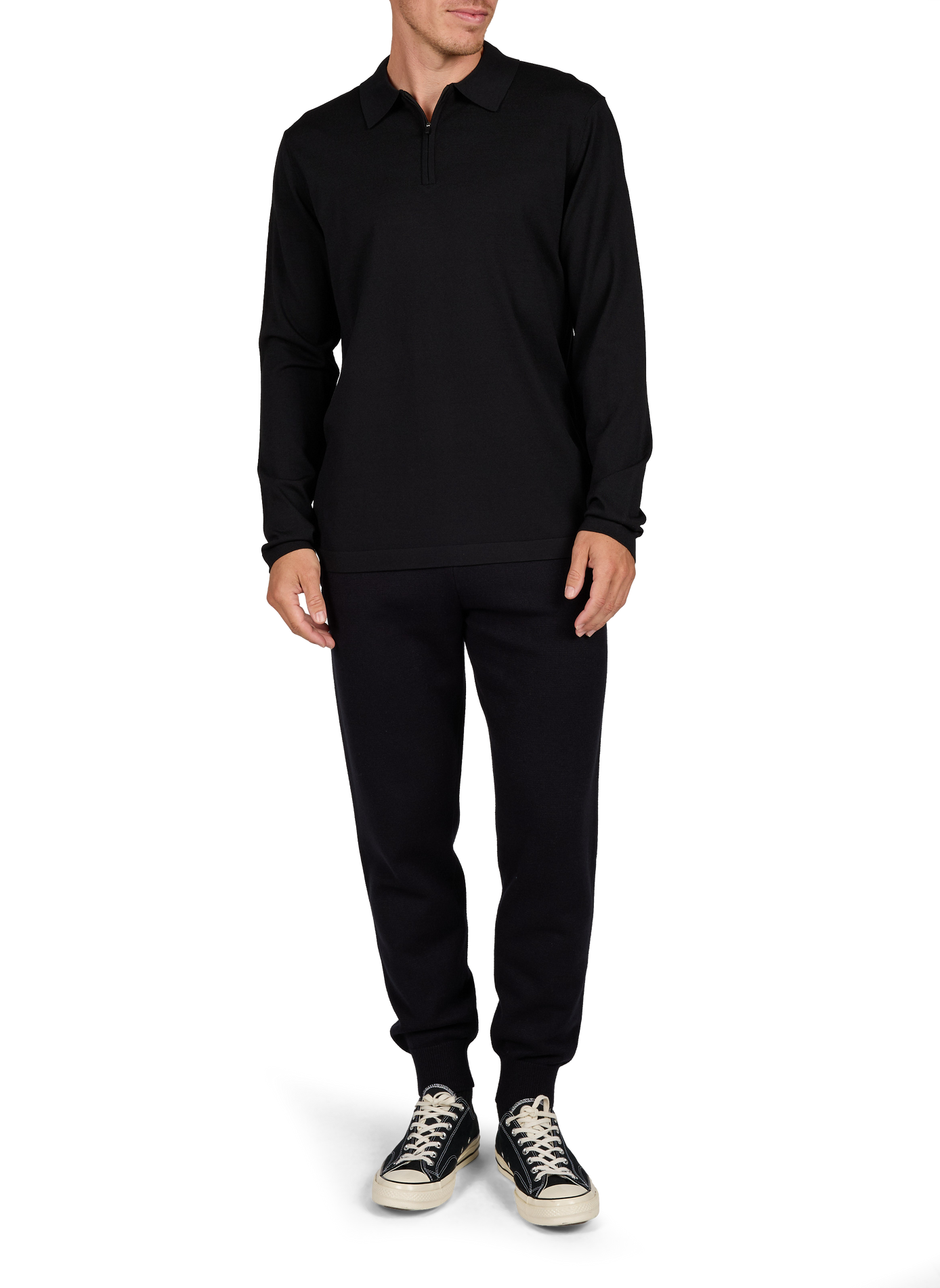 Figurbetonte Strickhose GERTRUDE Schwarz