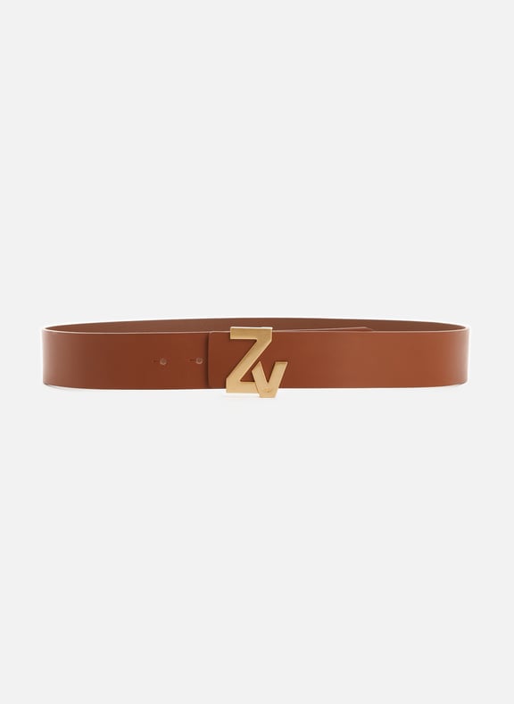 Ceintrue ZV en cuir Marron by ZADIG&VOLTAIRE ZADIG&VOLTAIRE Ceintrue ZV en cuir Marron