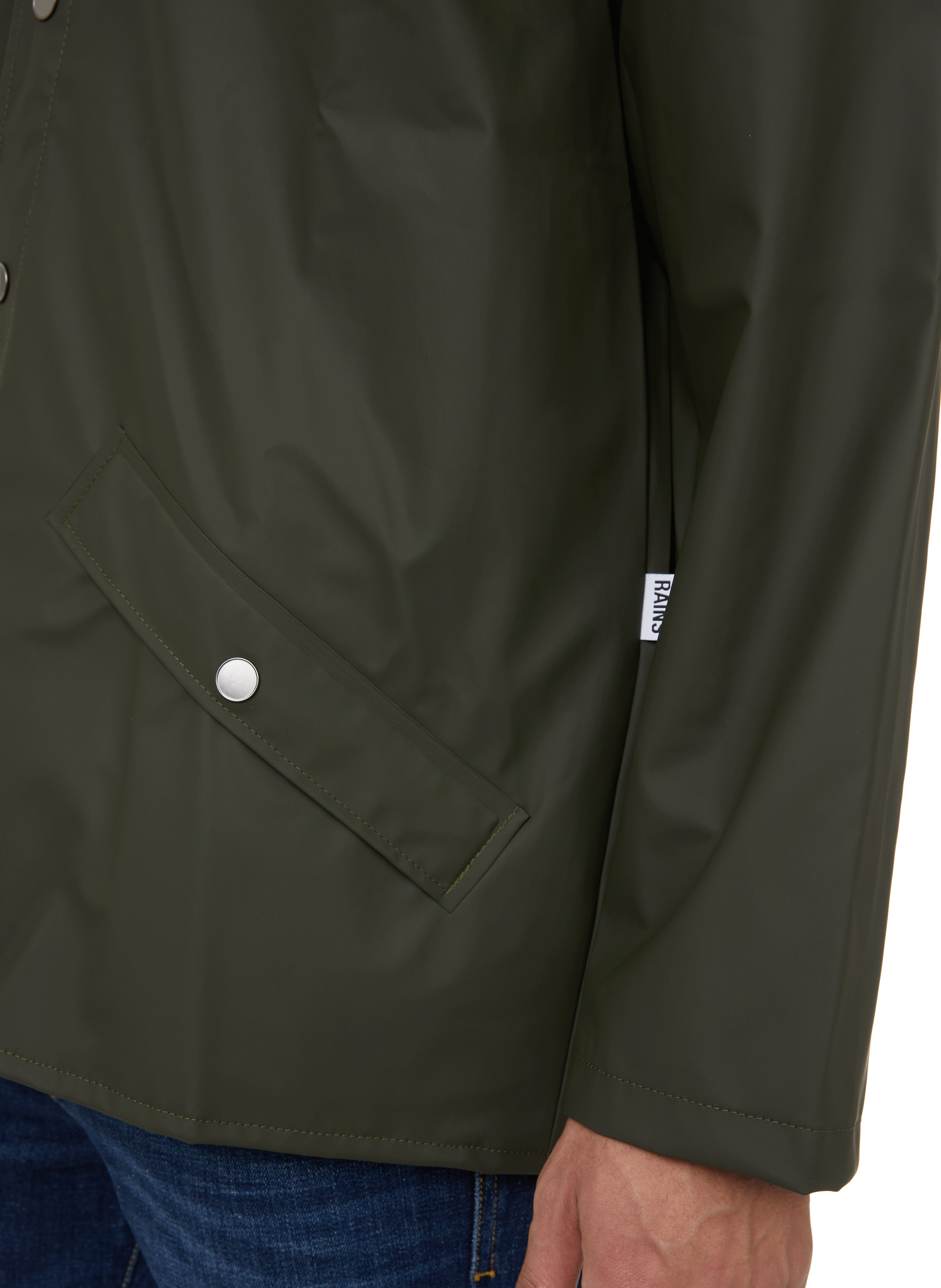 Imperméable à capuche RAINS Kaki