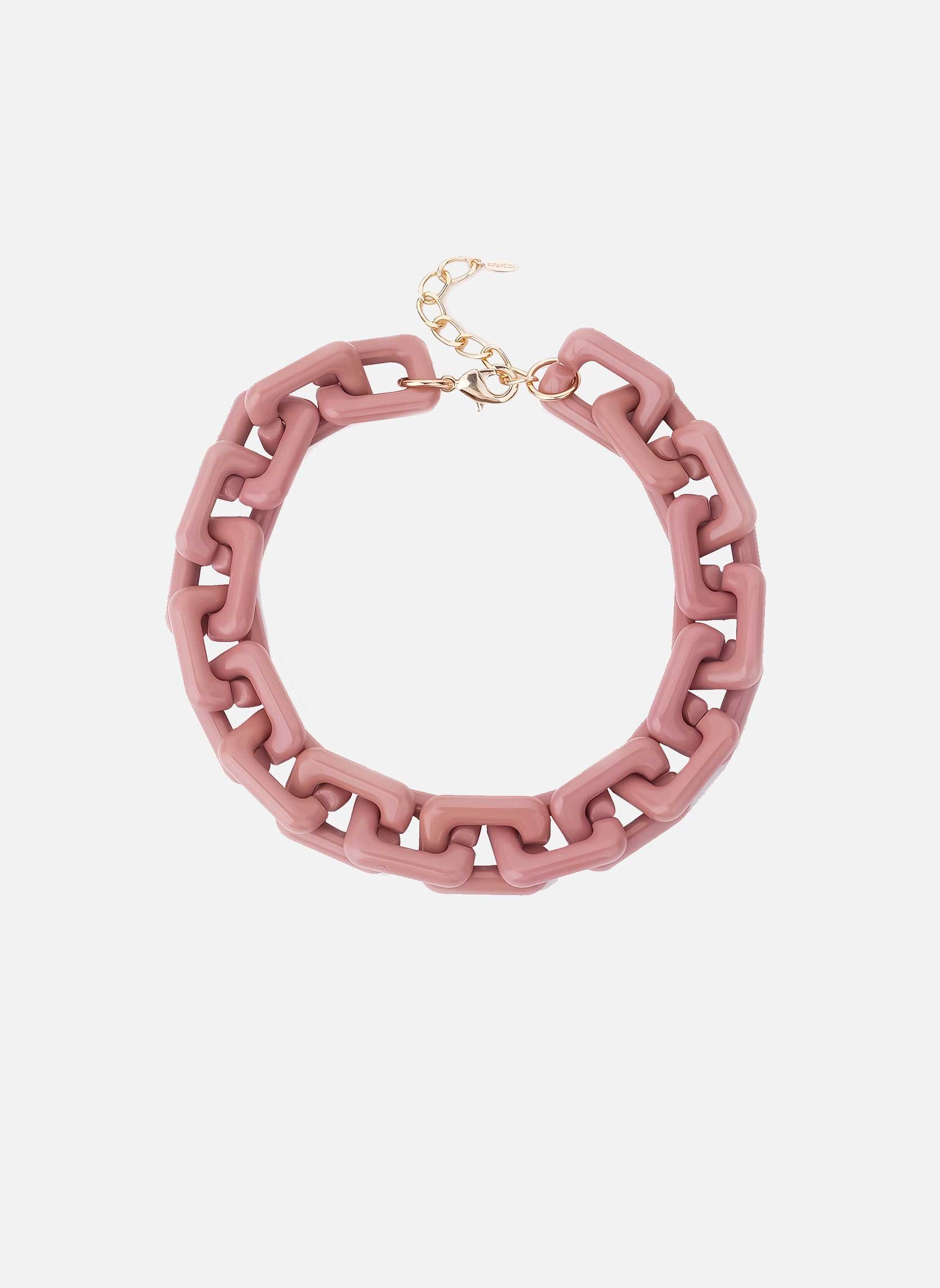 Collier grosse maille léger en aluminium rhymes HIPANEMA Rose