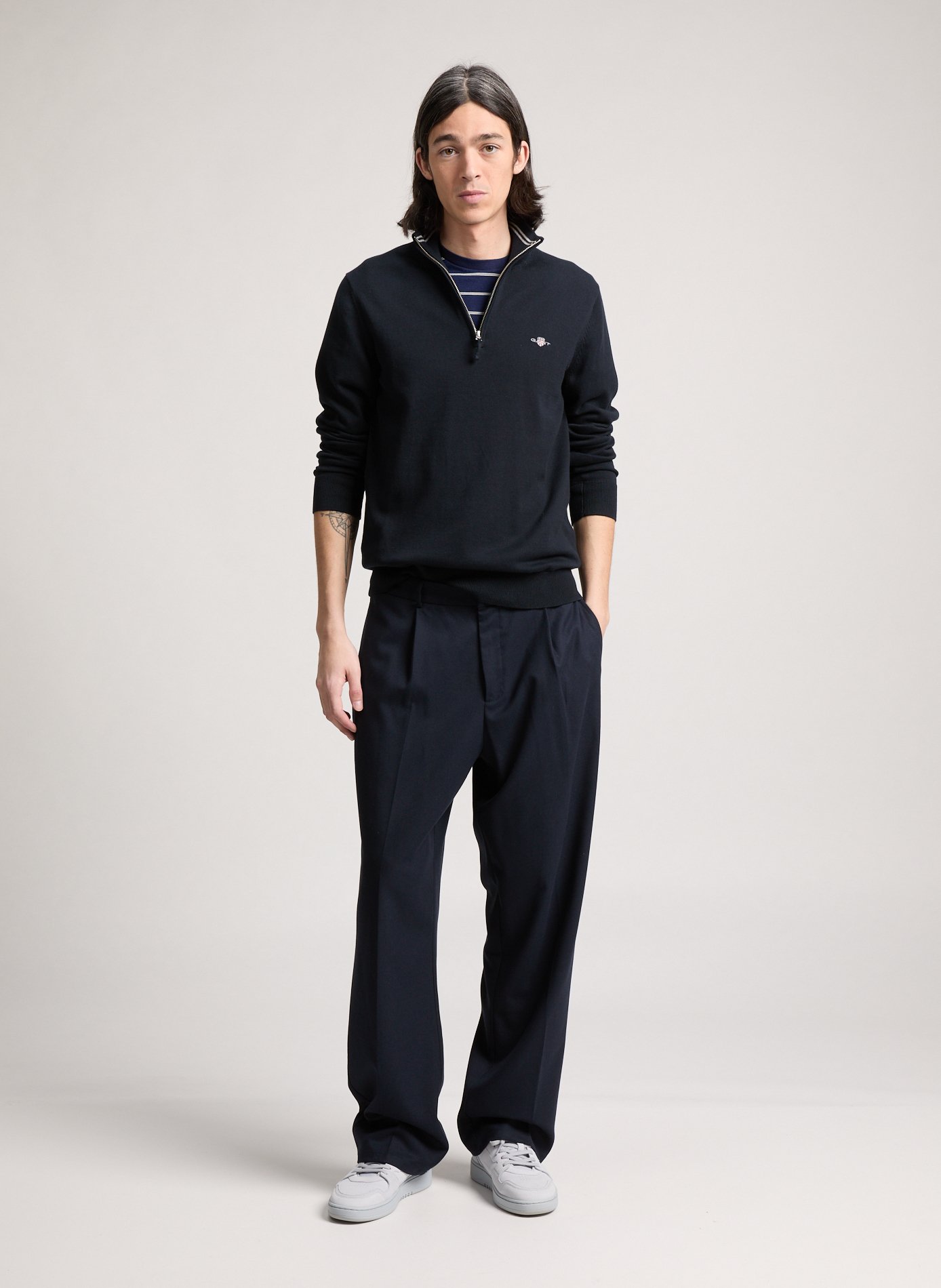 Funnel neck half-zip jumper GANT Blue