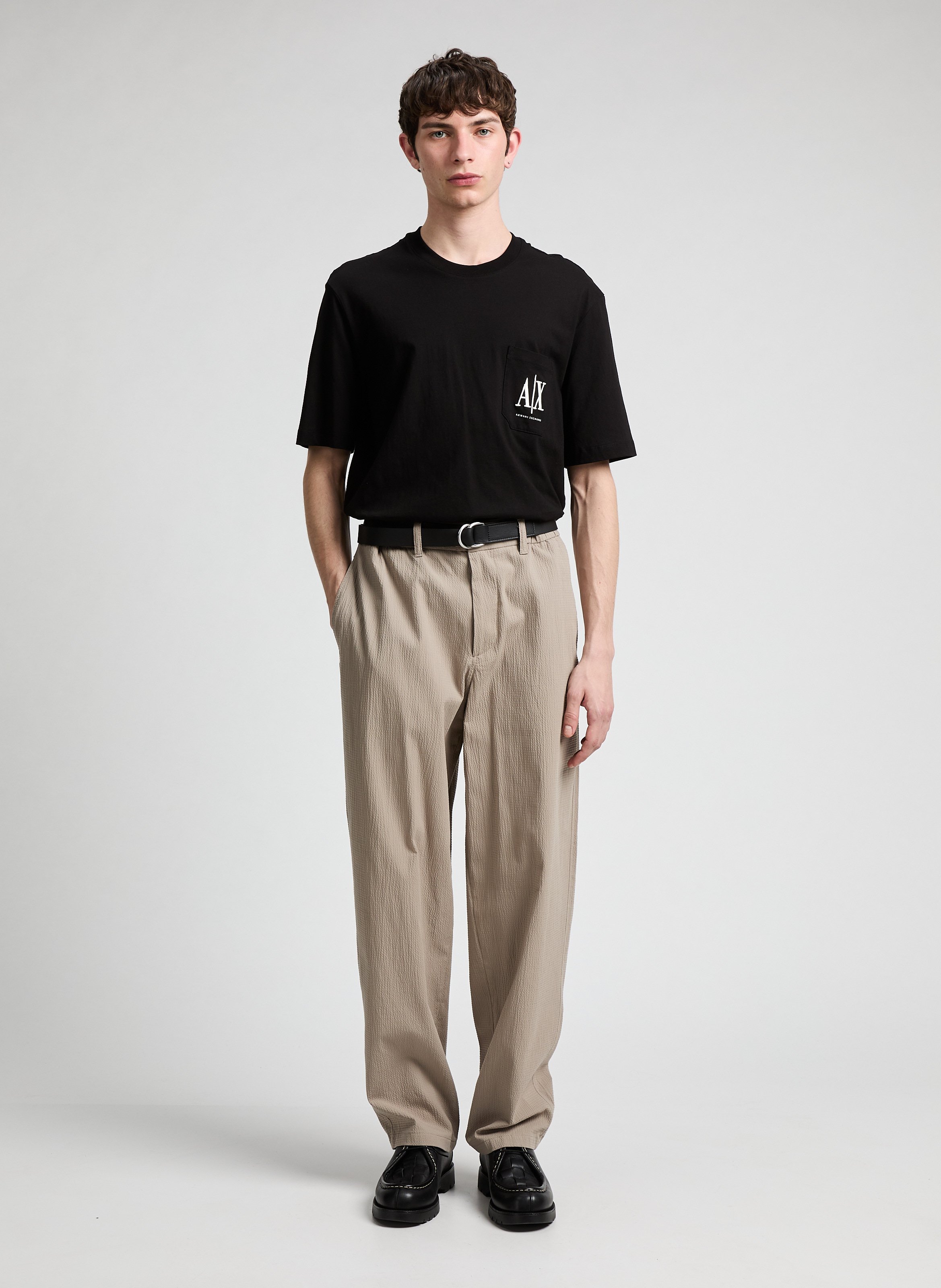 Straight cotton trousers ARMANI EXCHANGE Beige